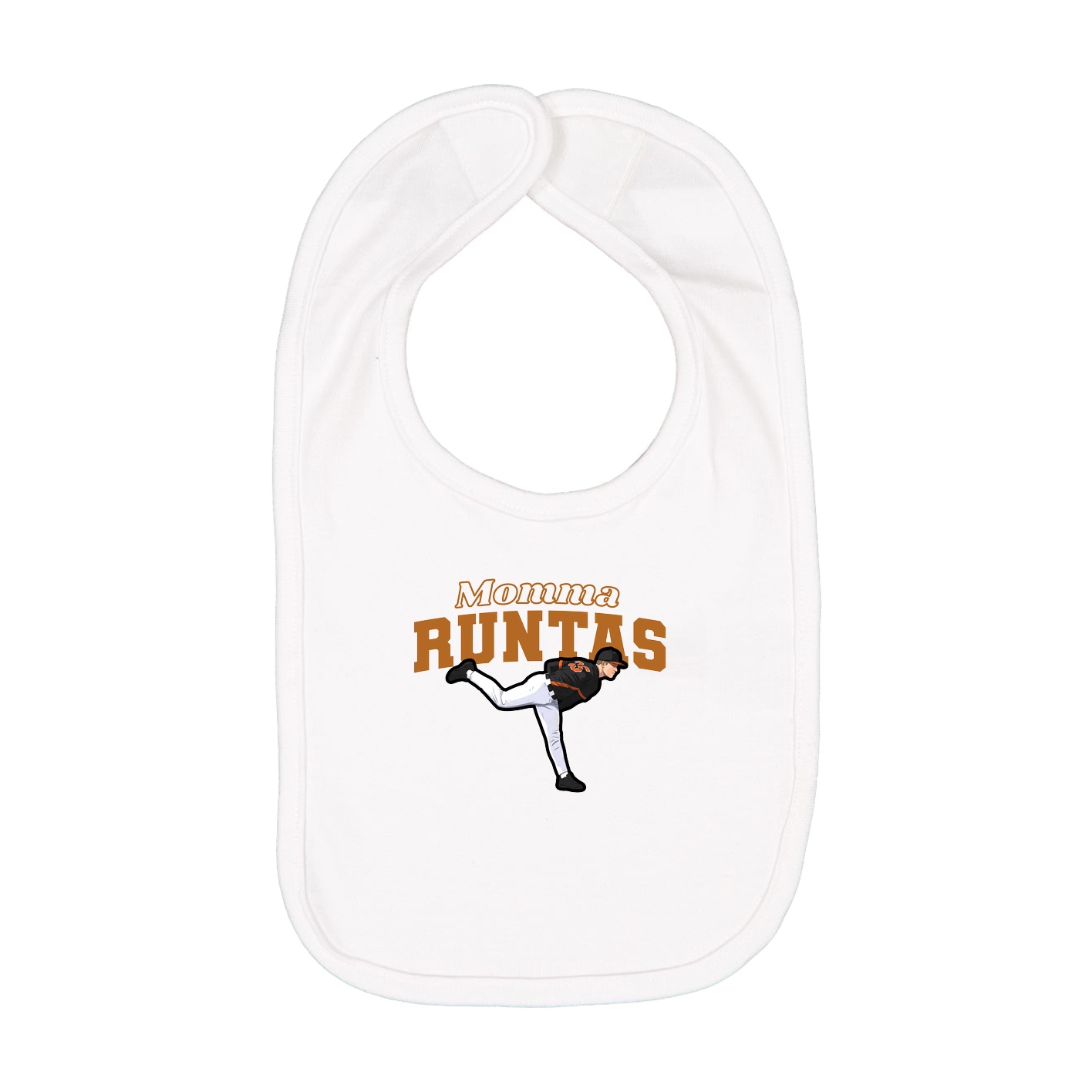 Infant Bib — Mothers Day Block in White