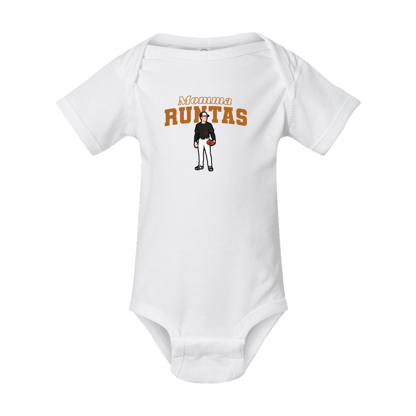 Baby Onesie — Mothers Day Block in White