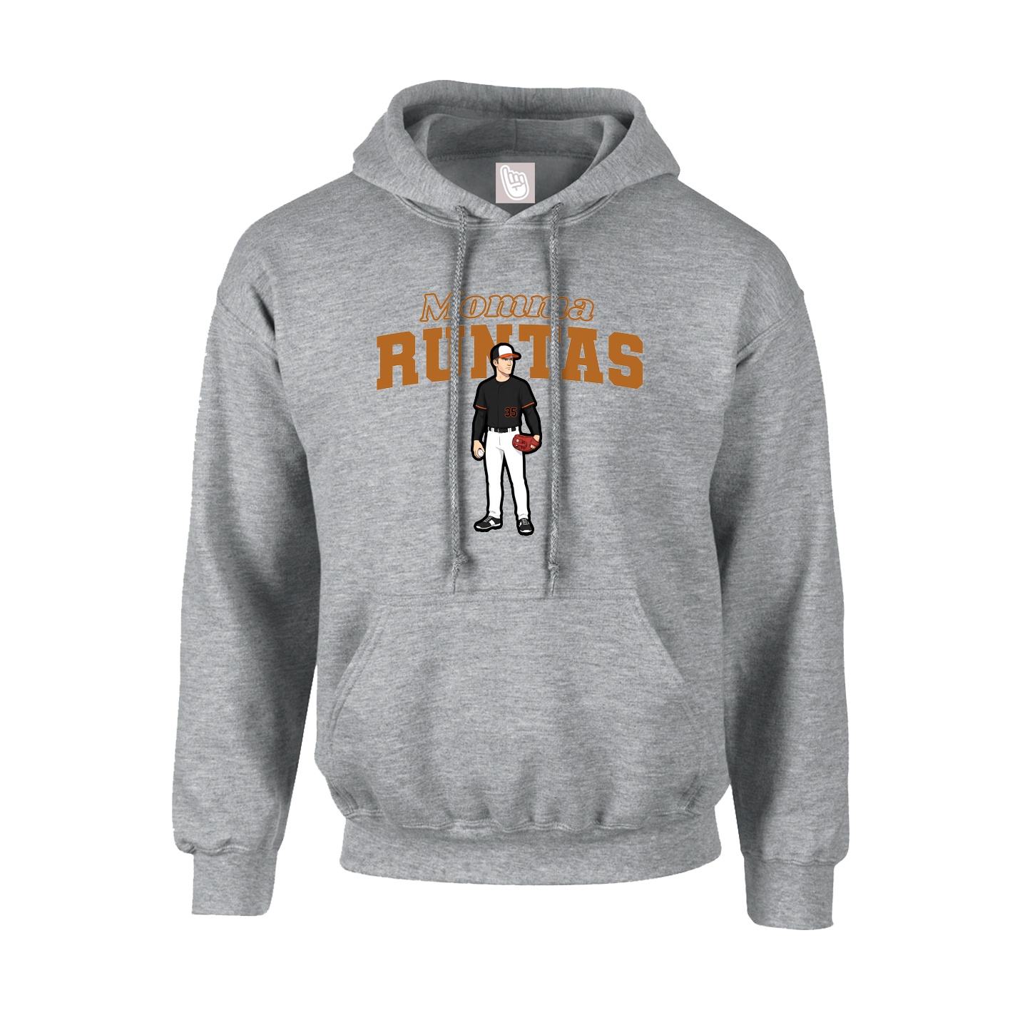 Youth Hoodie — Mothers Day Block in Grey