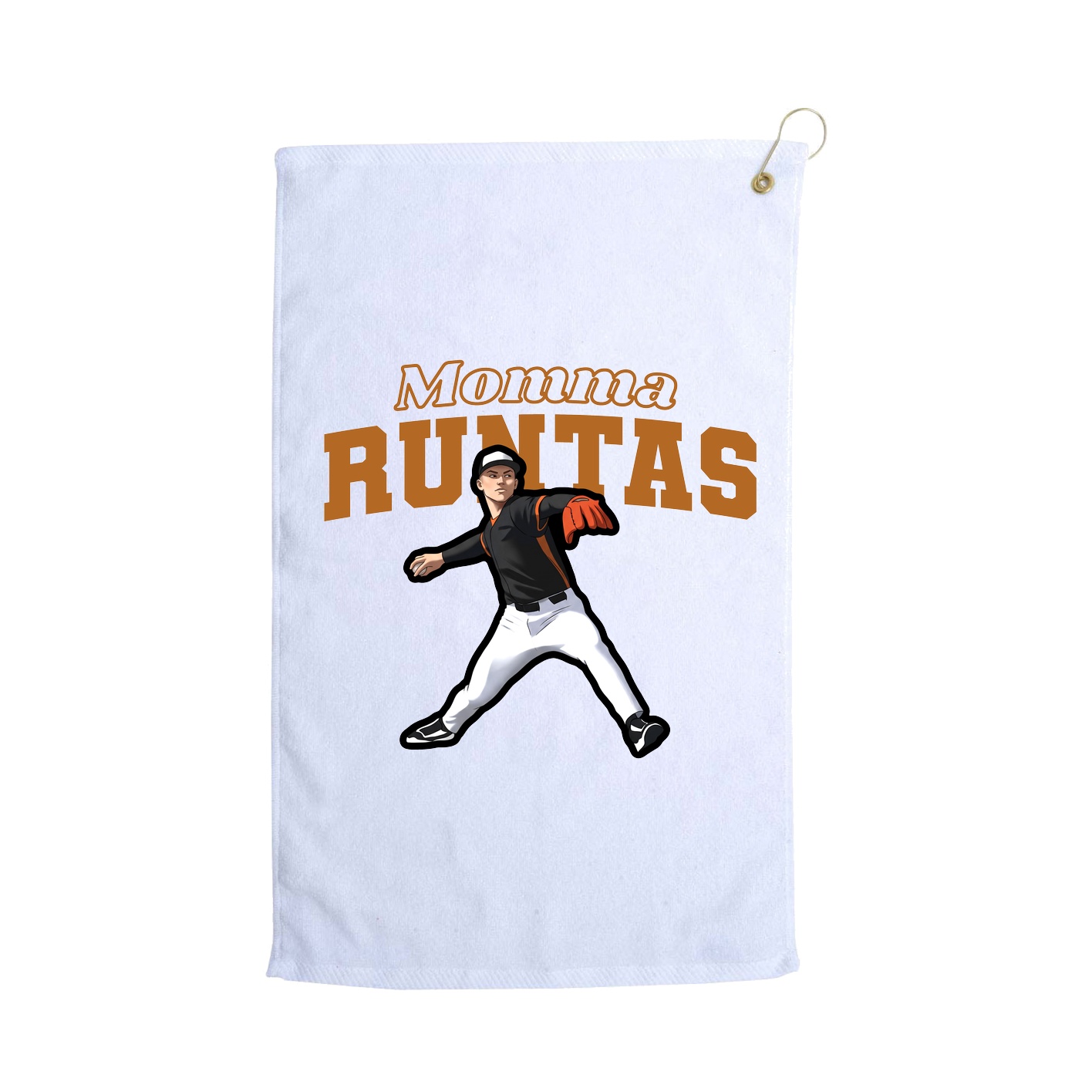 Golf Towel — Mothers Day Block in White