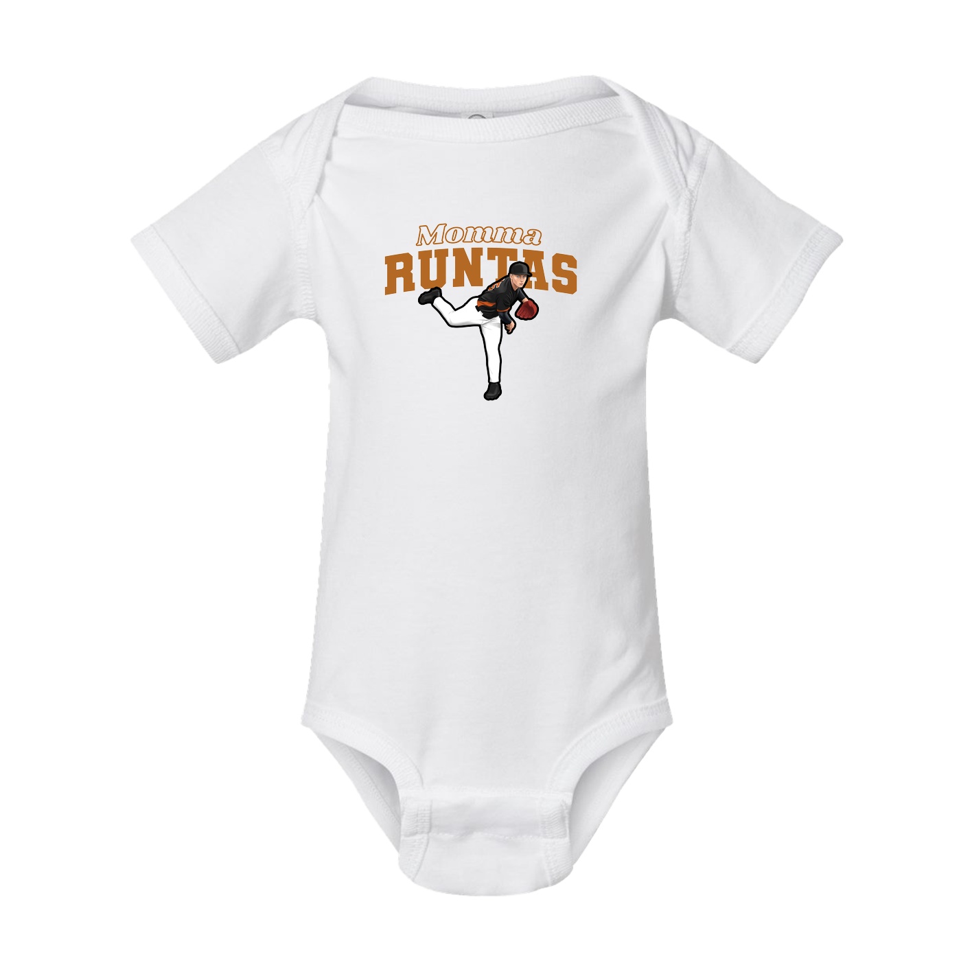 Baby Onesie — Mothers Day Block in White