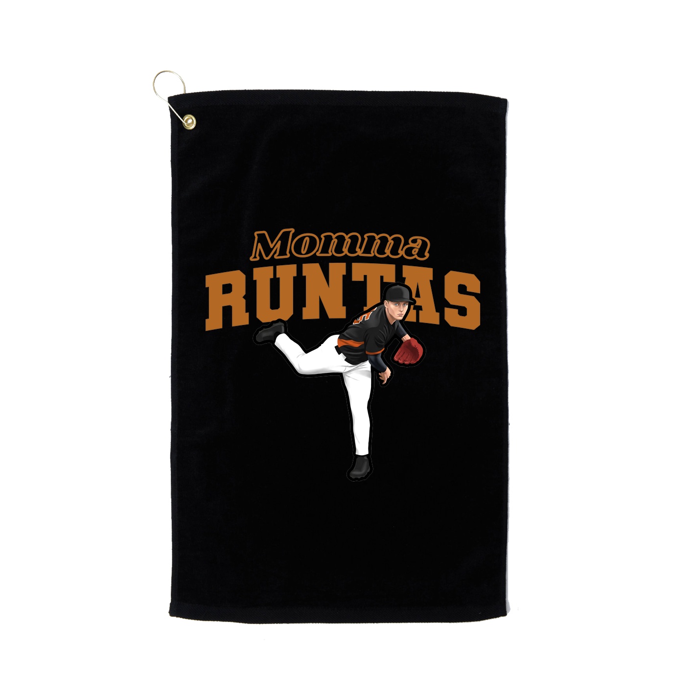 Golf Towel — Mothers Day Block in Black