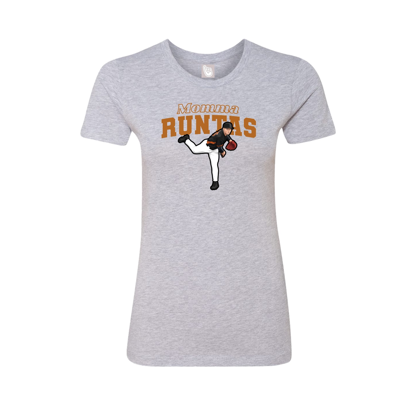 Womens Tee — Mothers Day Block in Grey