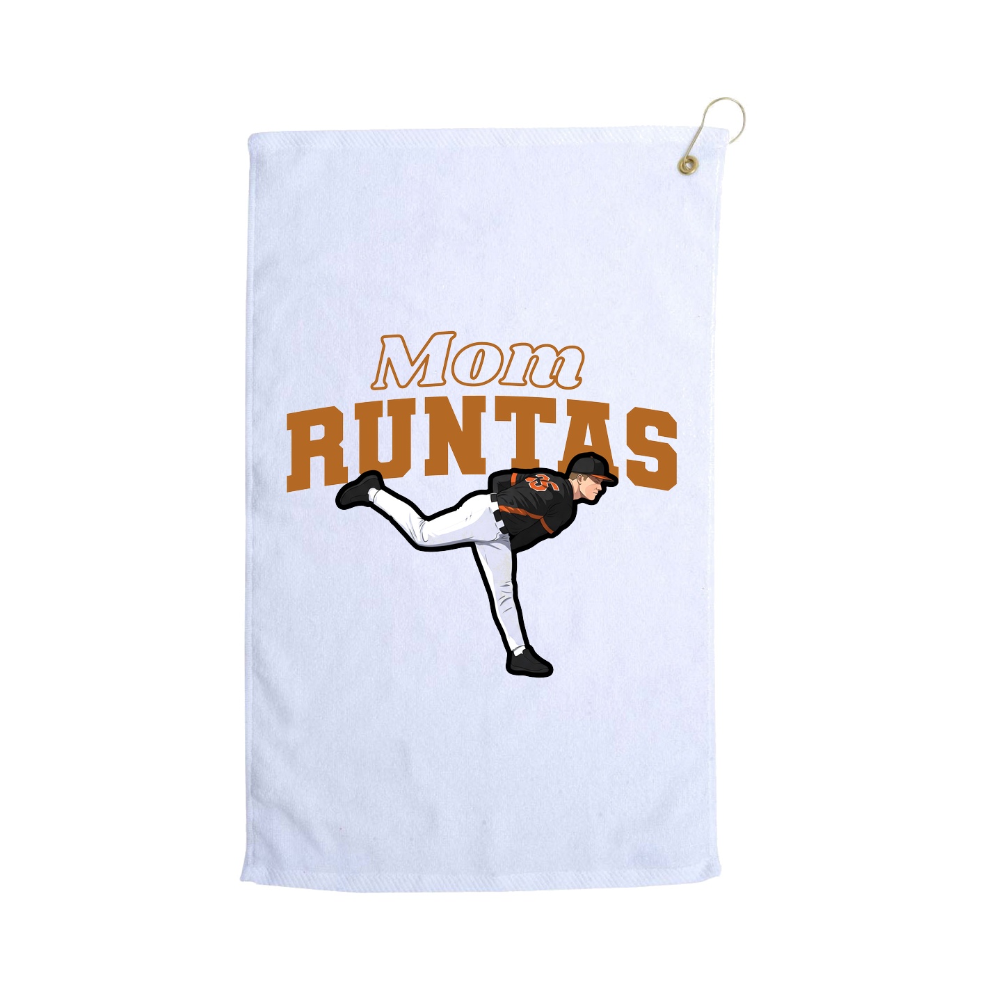 Golf Towel — Mothers Day Block in White