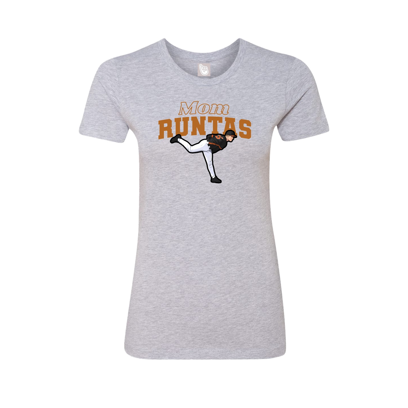 Womens Tee — Mothers Day Block in Grey