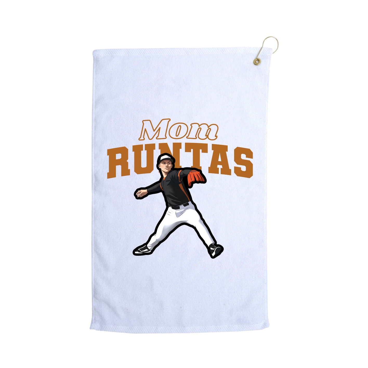 Golf Towel — Mothers Day Block in White