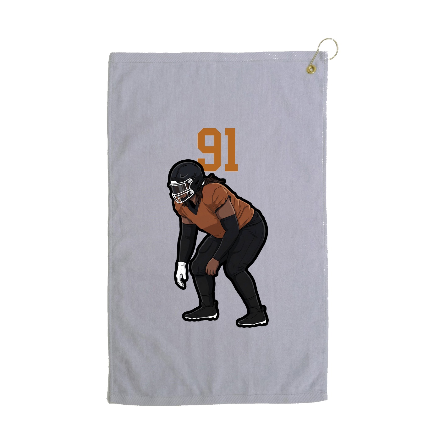 Golf Towel — Number Top in Grey