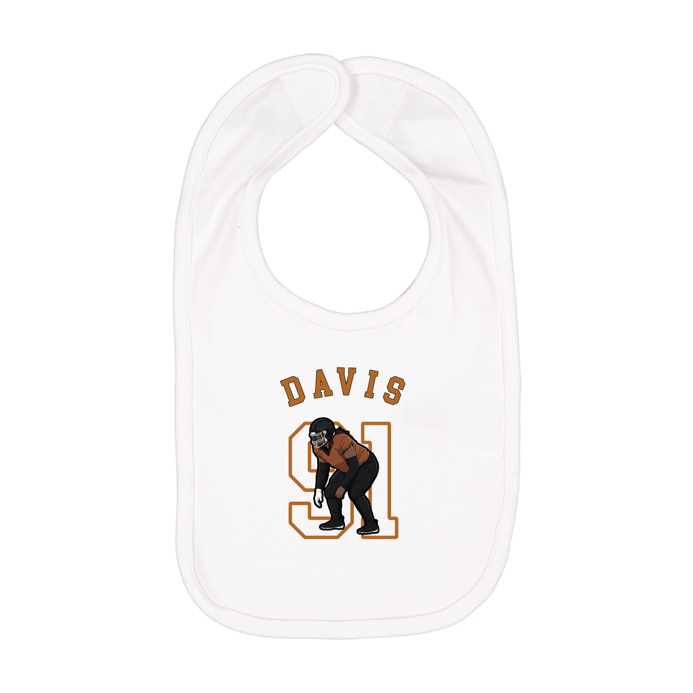 Infant Bib — Shirsey Arch in White