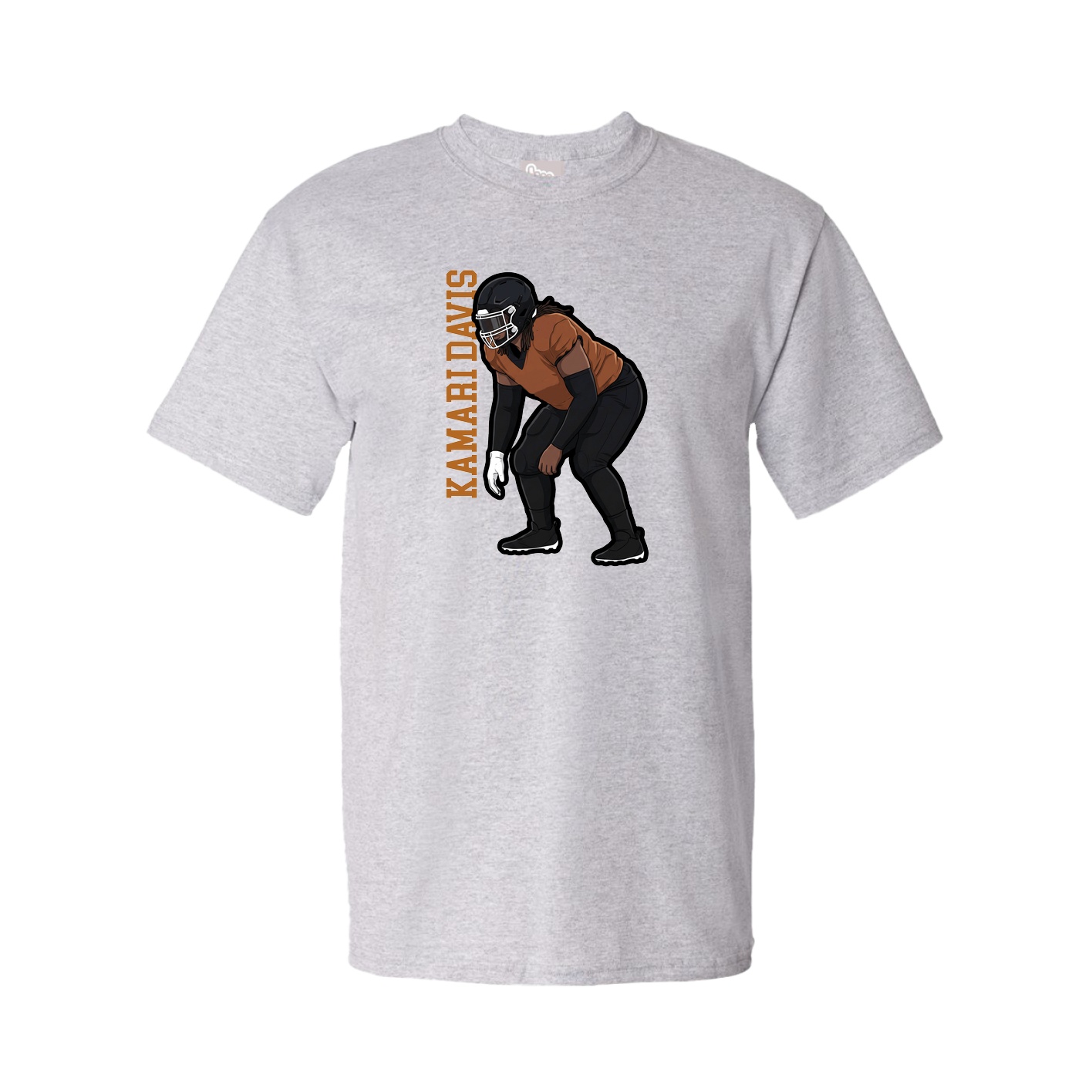 Youth Tee — Name Vertical in Grey