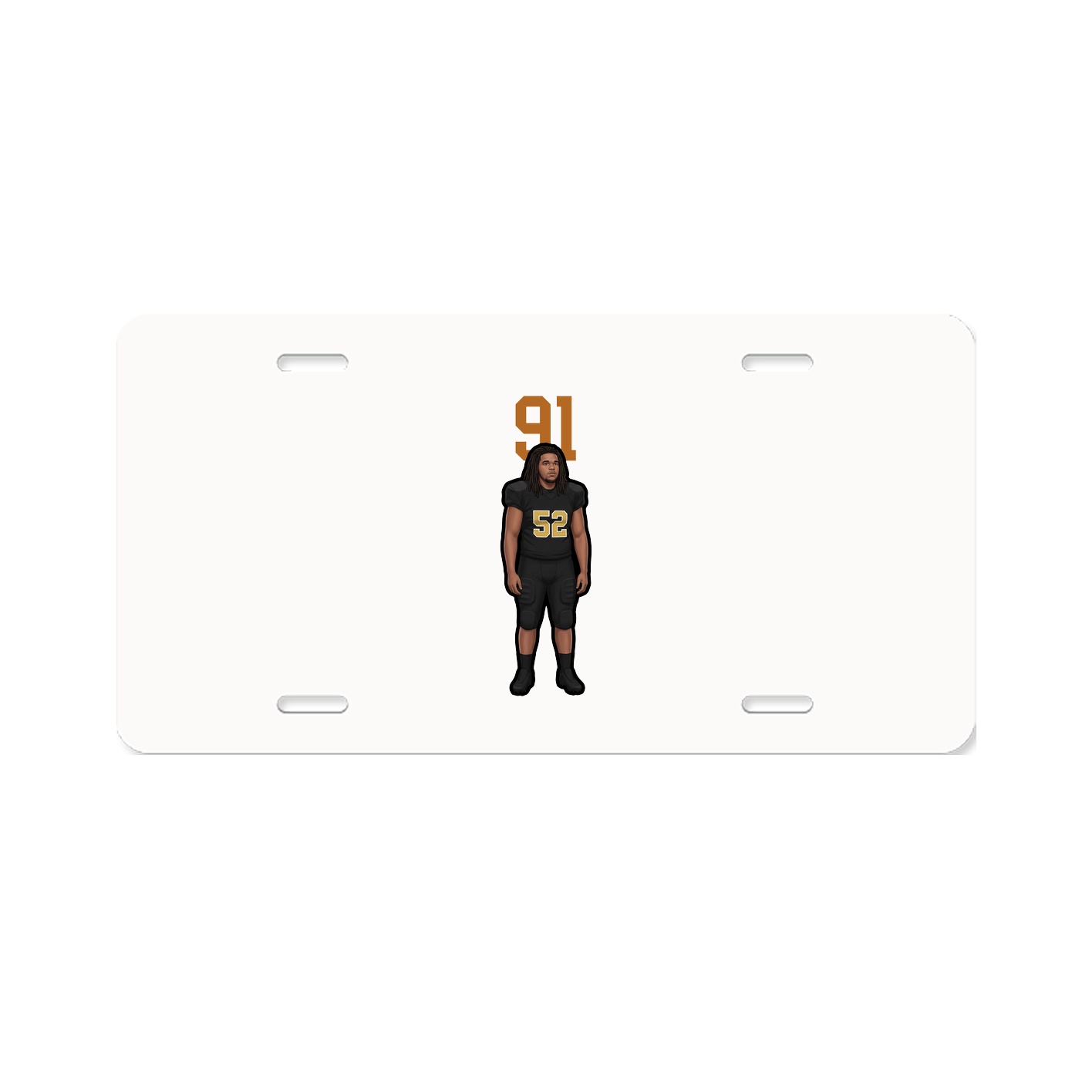 License Plate — Number Top in Classic