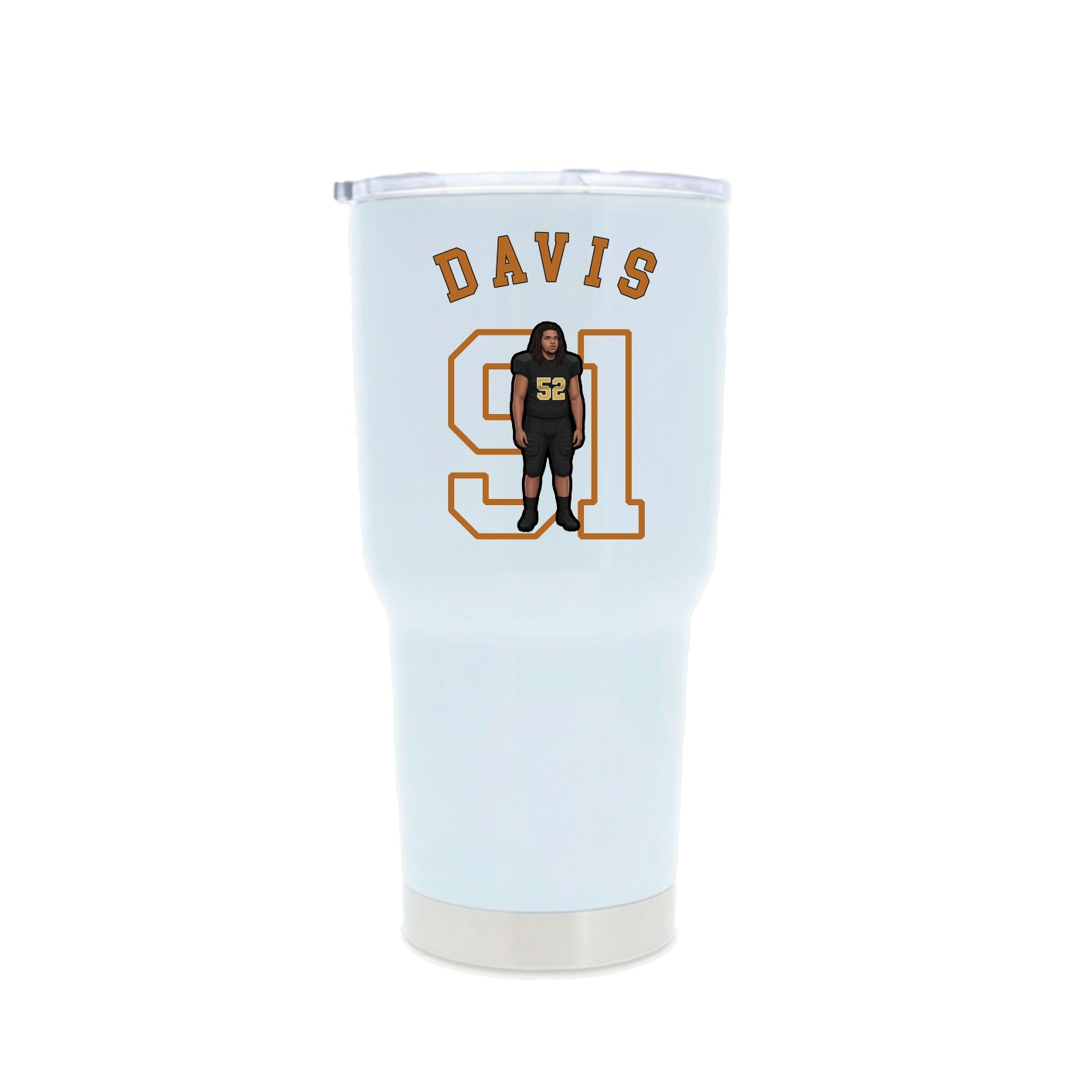 30oz Stainless Steel Tumbler — Shirsey Arch in White