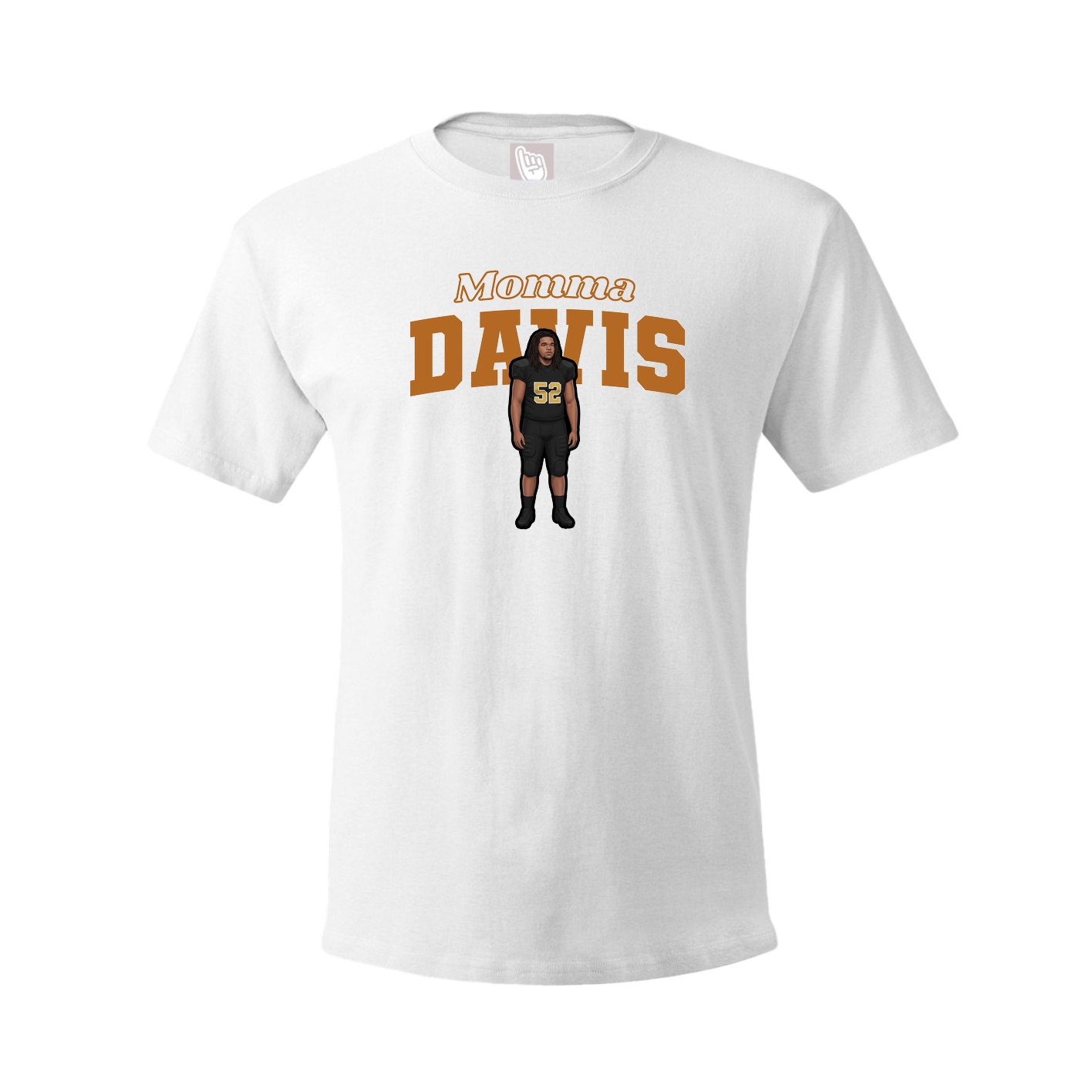Youth Tee — Mothers Day Block in White