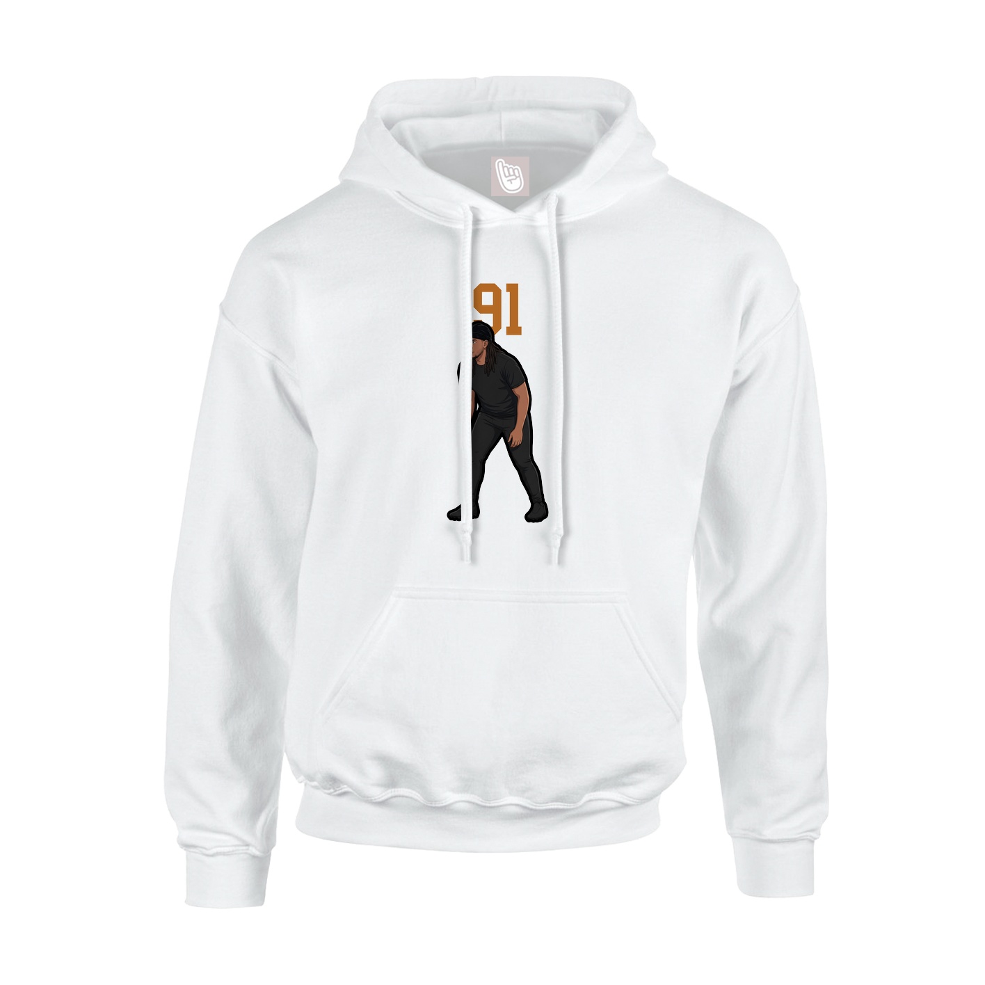 Hoodie — Number Top in White