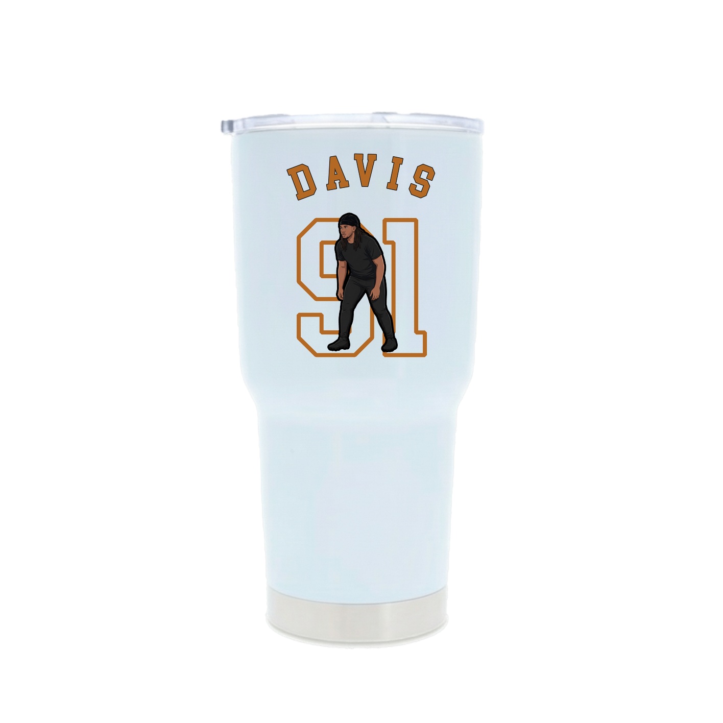 30oz Stainless Steel Tumbler — Shirsey Arch in White