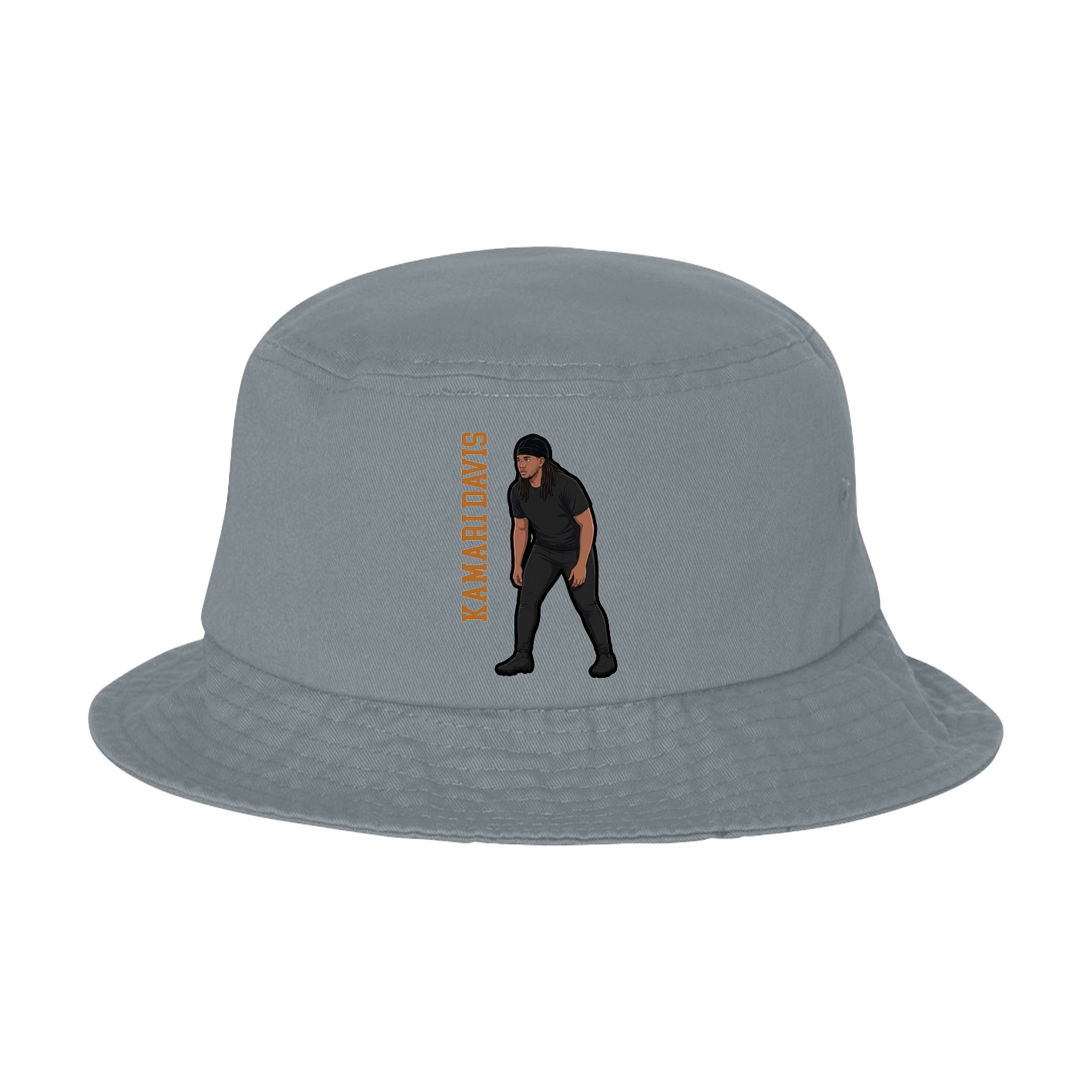 Bucket Cap — Name Vertical in Grey