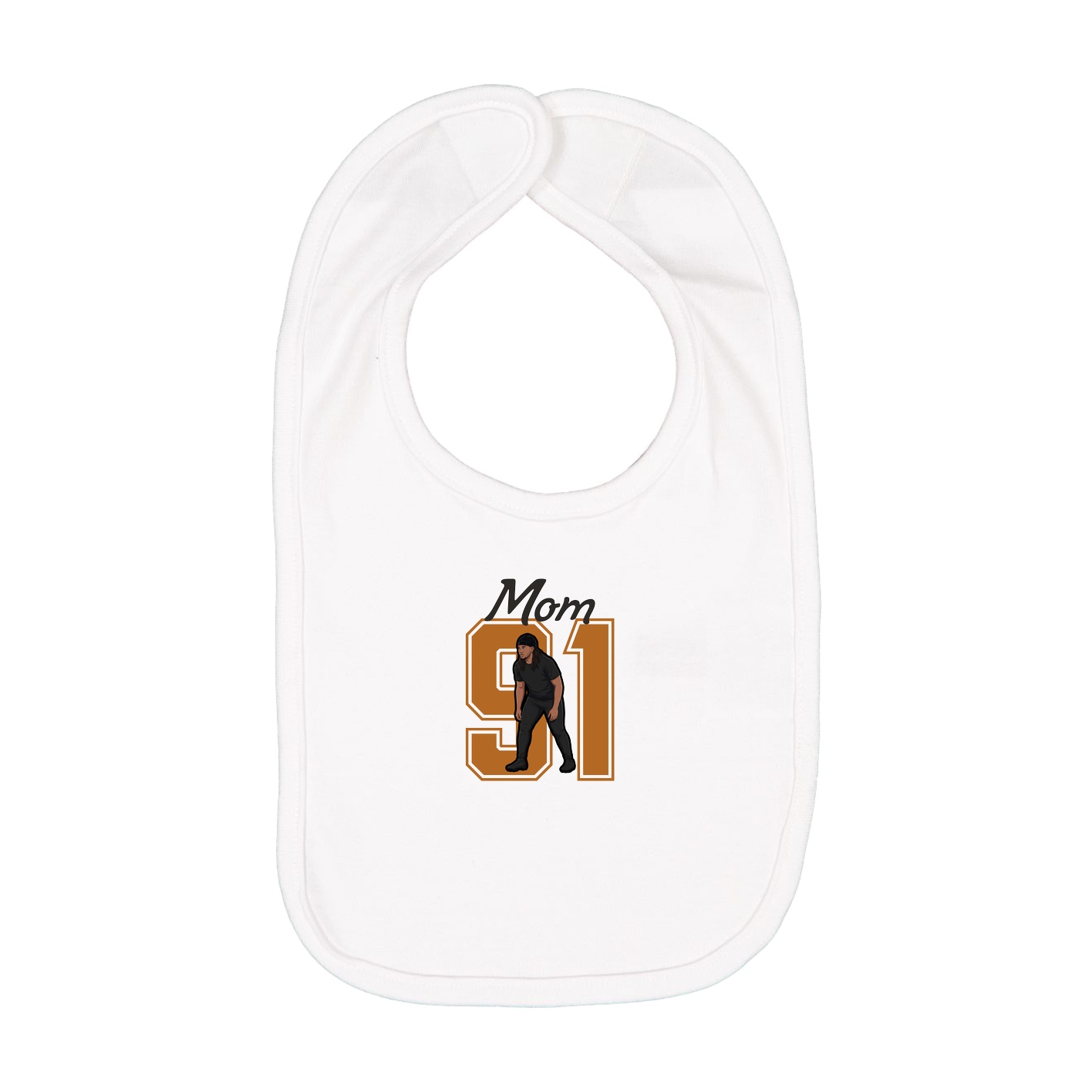 Infant Bib — Mothers Day Shirsey in White