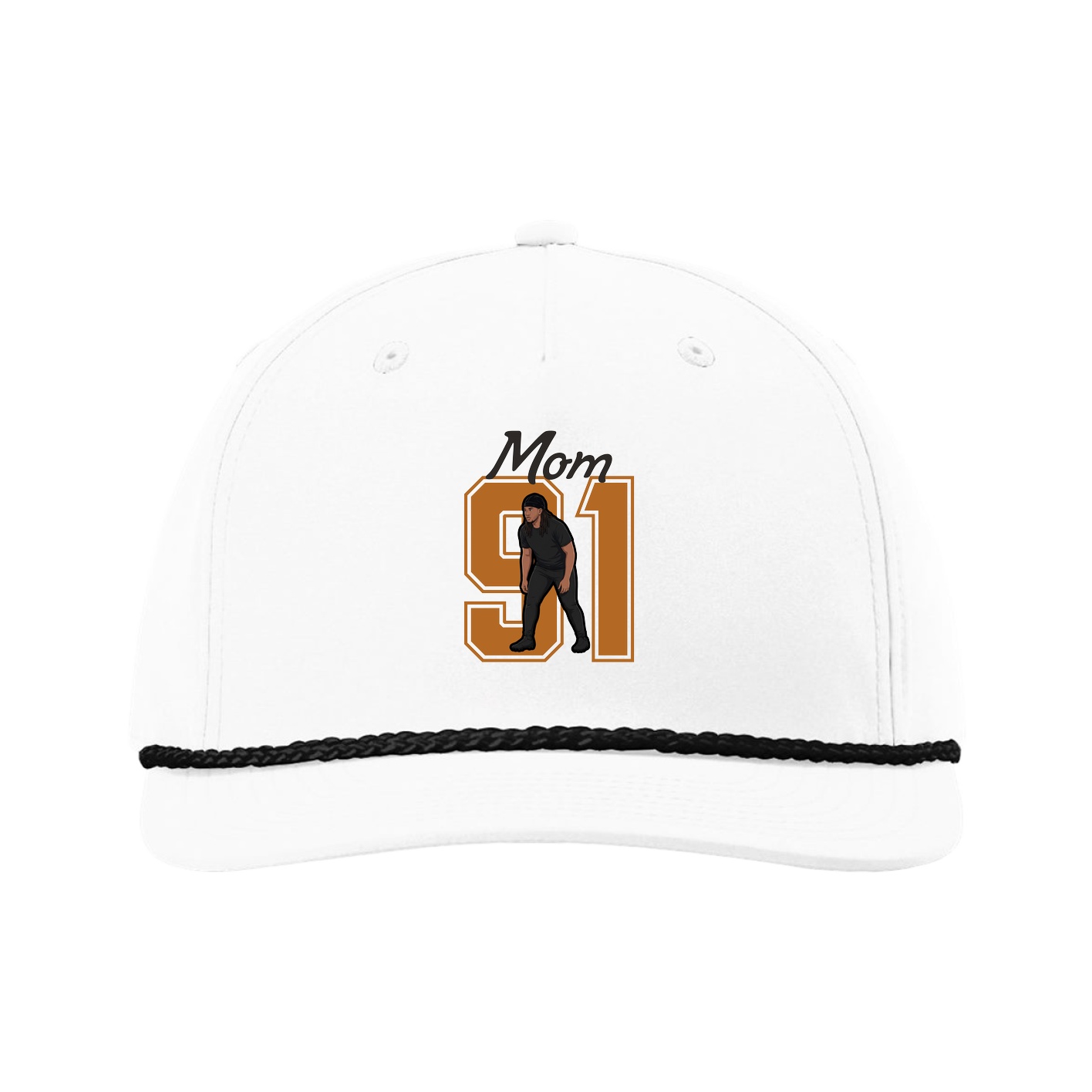 Five-Panel Classic Rope Cap — Mothers Day Shirsey in White