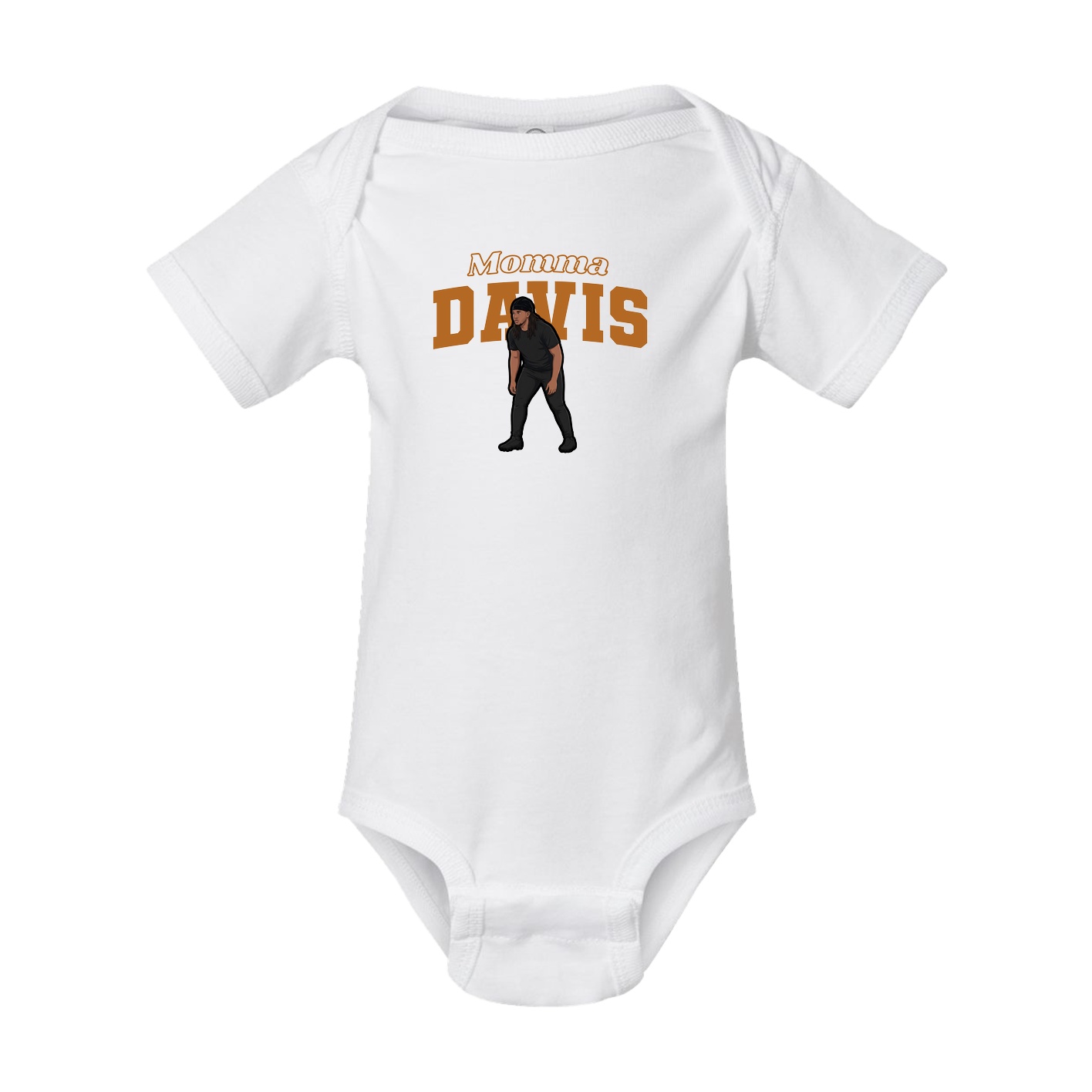Baby Onesie — Mothers Day Block in White