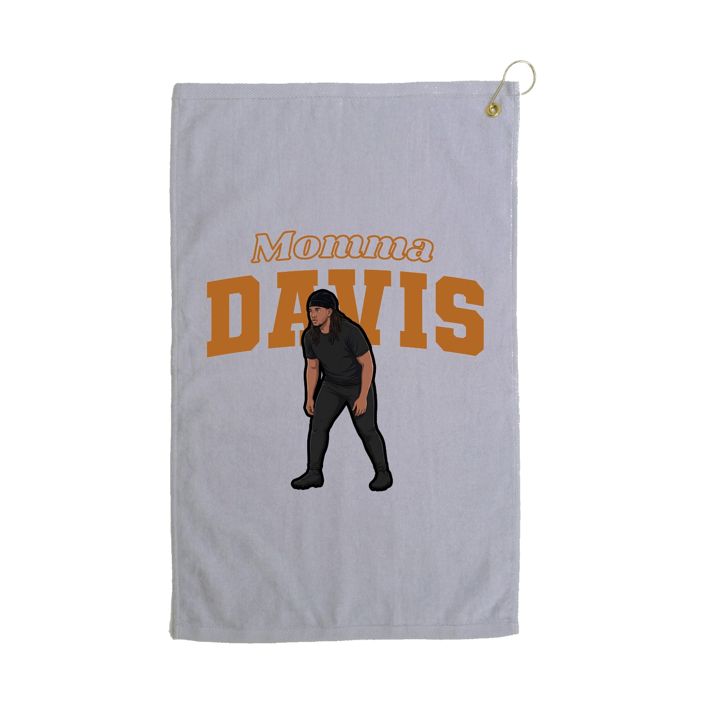 Golf Towel — Mothers Day Block in Grey