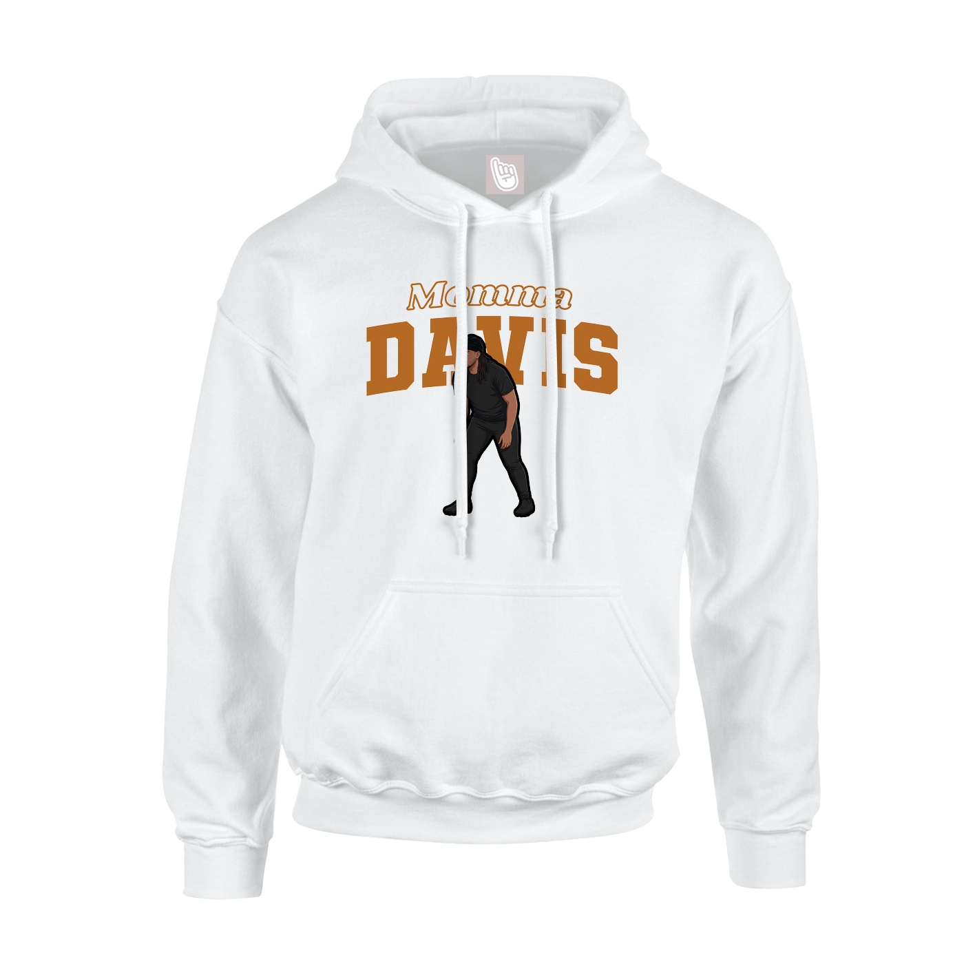 Youth Hoodie — Mothers Day Block in White