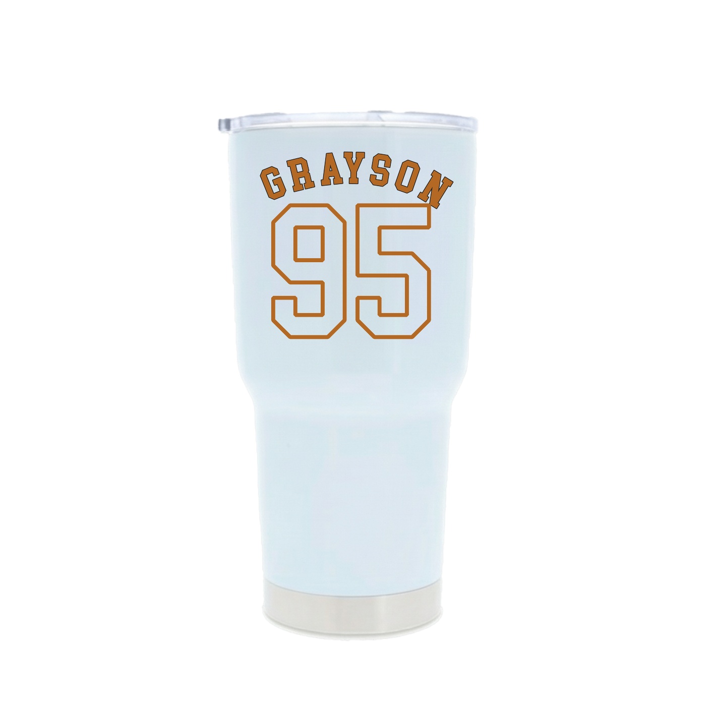 30oz Stainless Steel Tumbler — Shirsey Arch in White