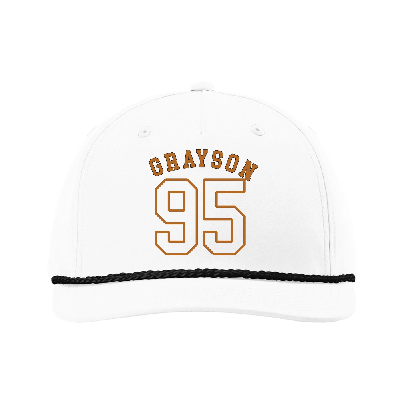 Five-Panel Classic Rope Cap — Shirsey Arch in White
