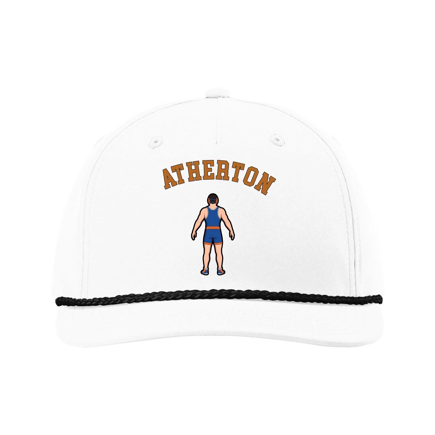 Five-Panel Classic Rope Cap — Shirsey Arch in White