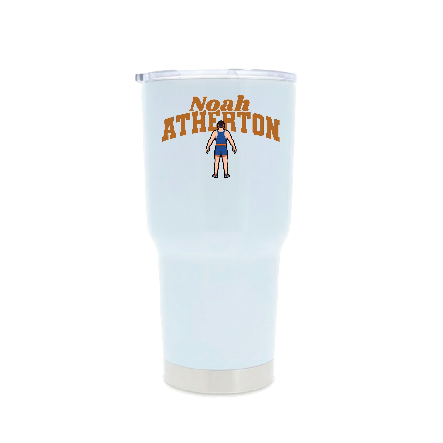 30oz Stainless Steel Tumbler — Signature Arch in White