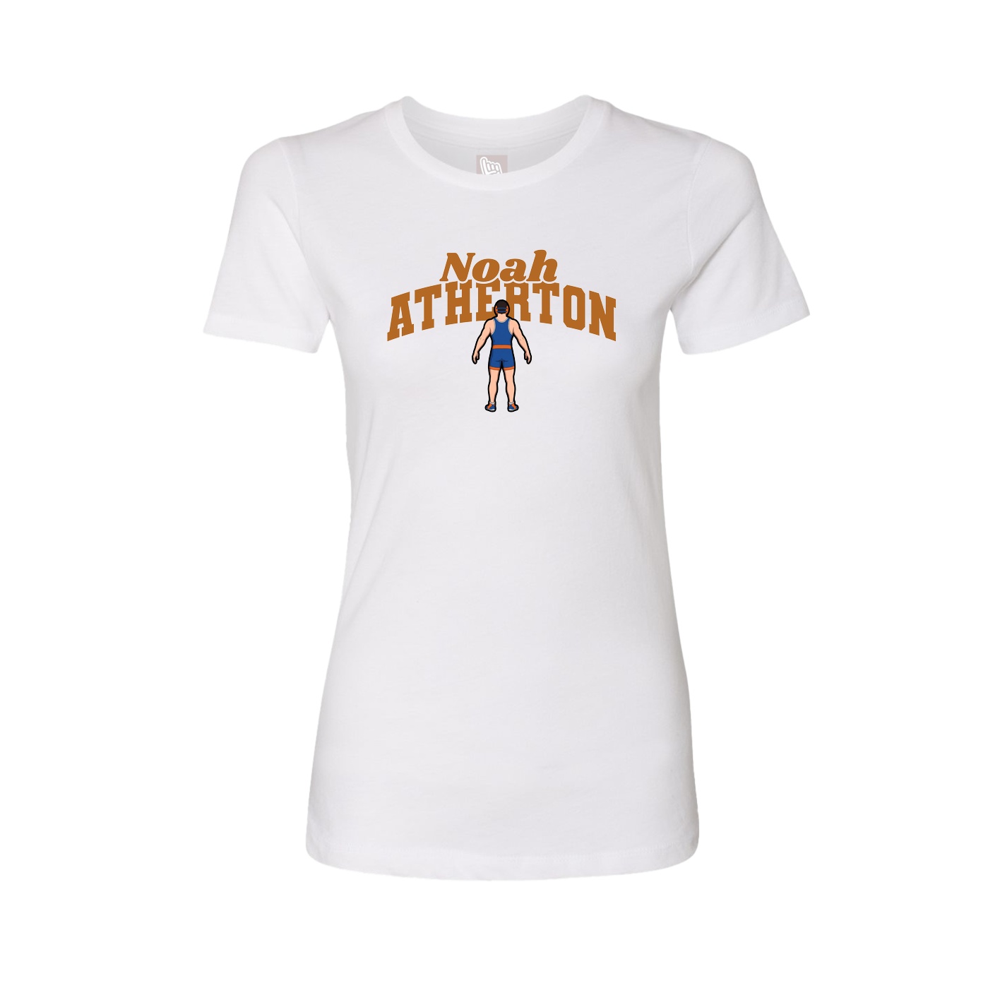 Fitted Women's Tee — Signature Arch in White