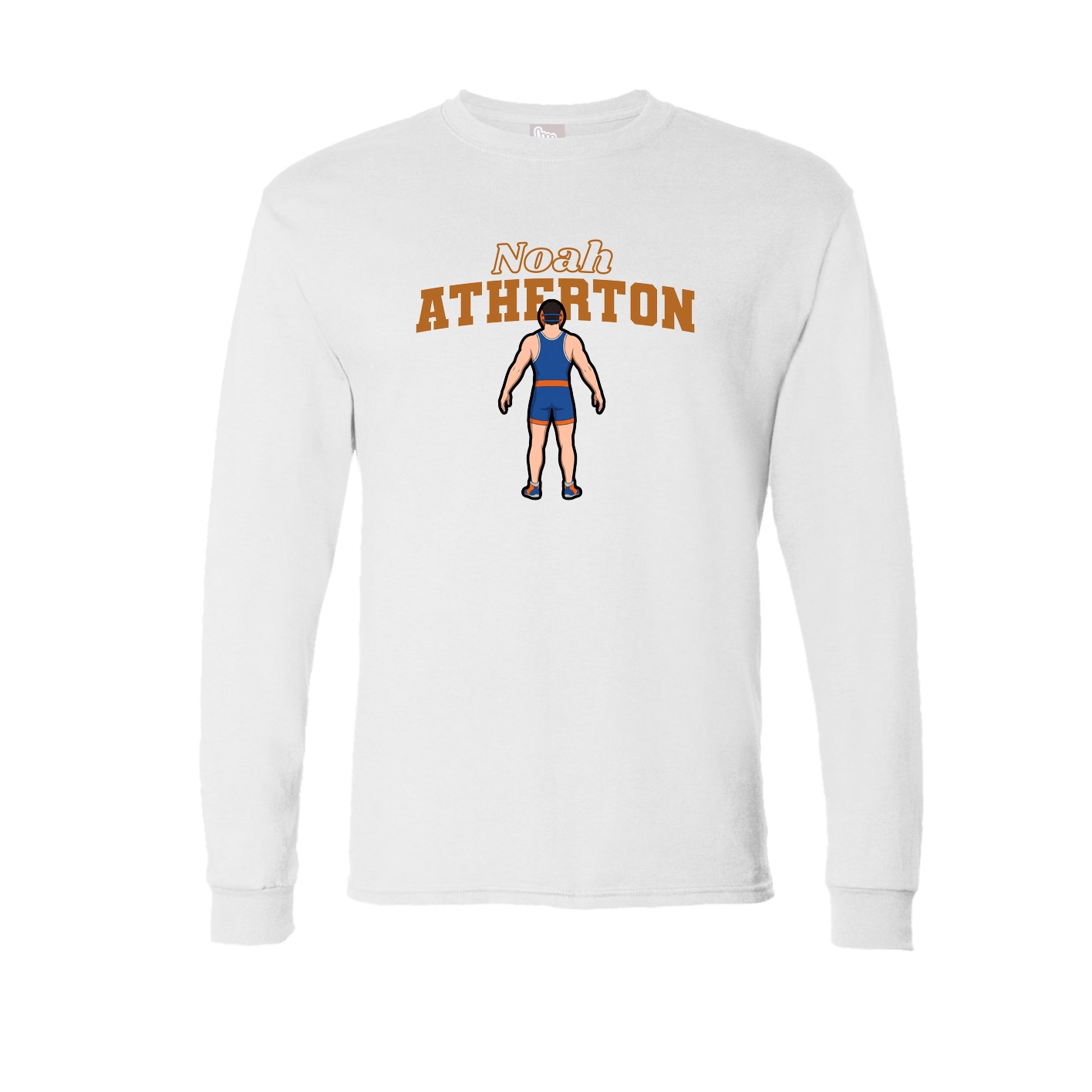 Long Sleeve Tee — Name Arch in White