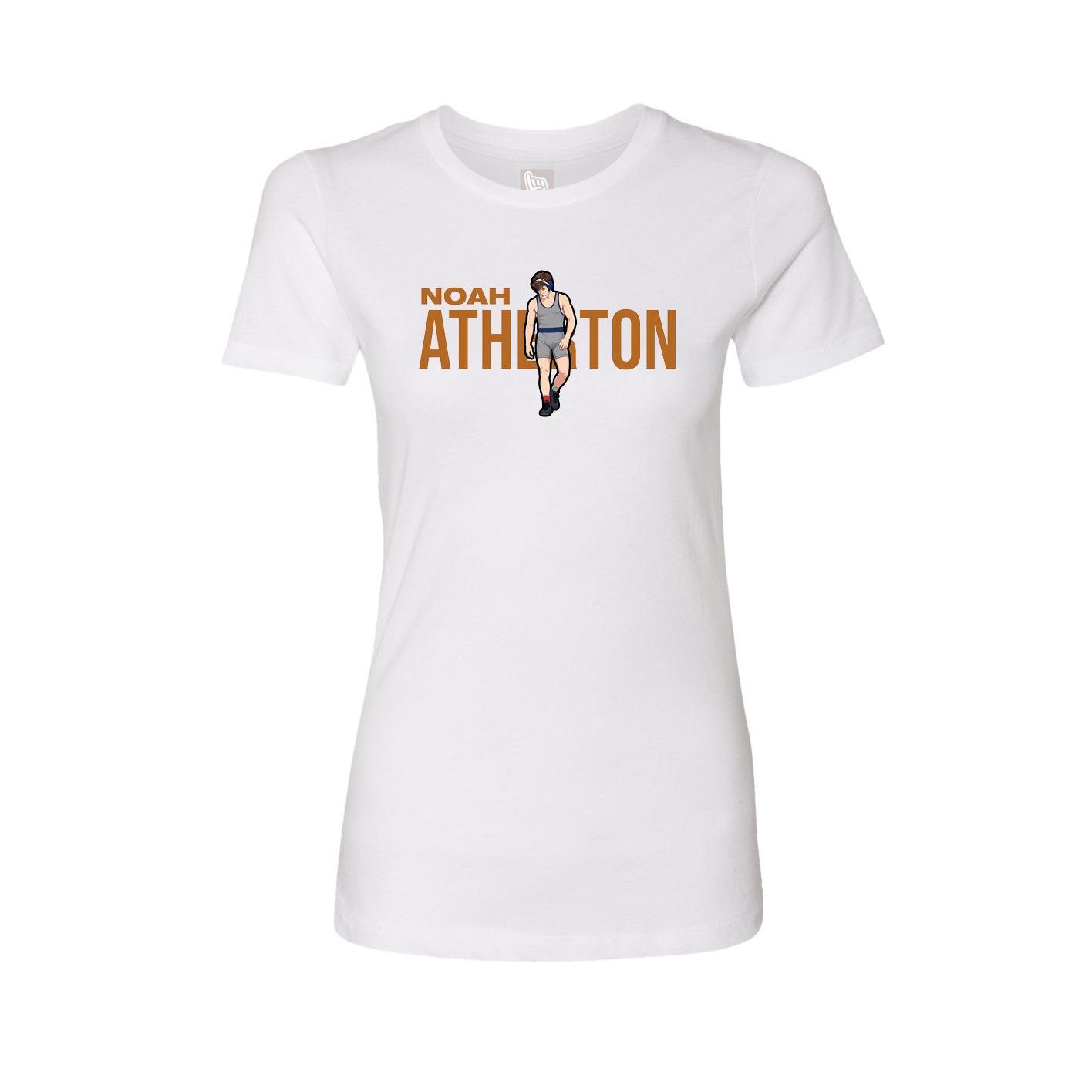 Fitted Women's Tee — Player Name in White