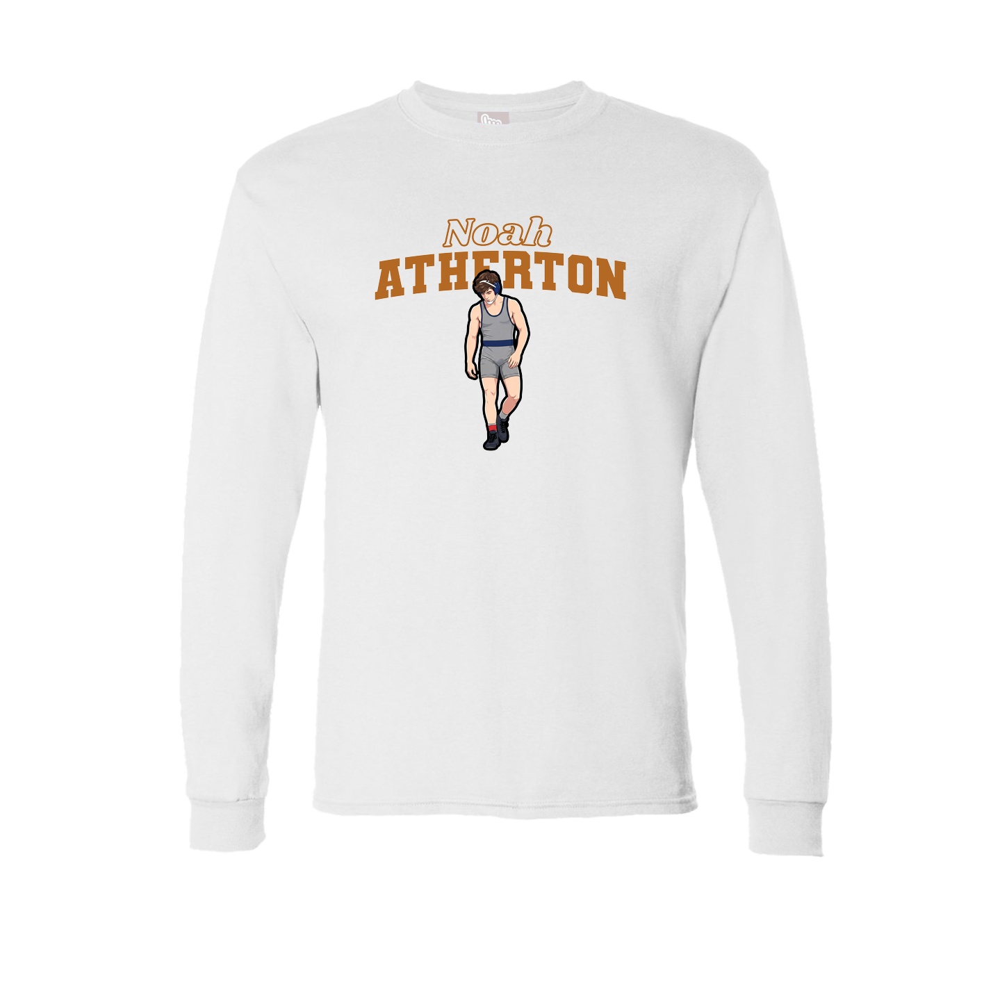 Long Sleeve Tee — Name Arch in White