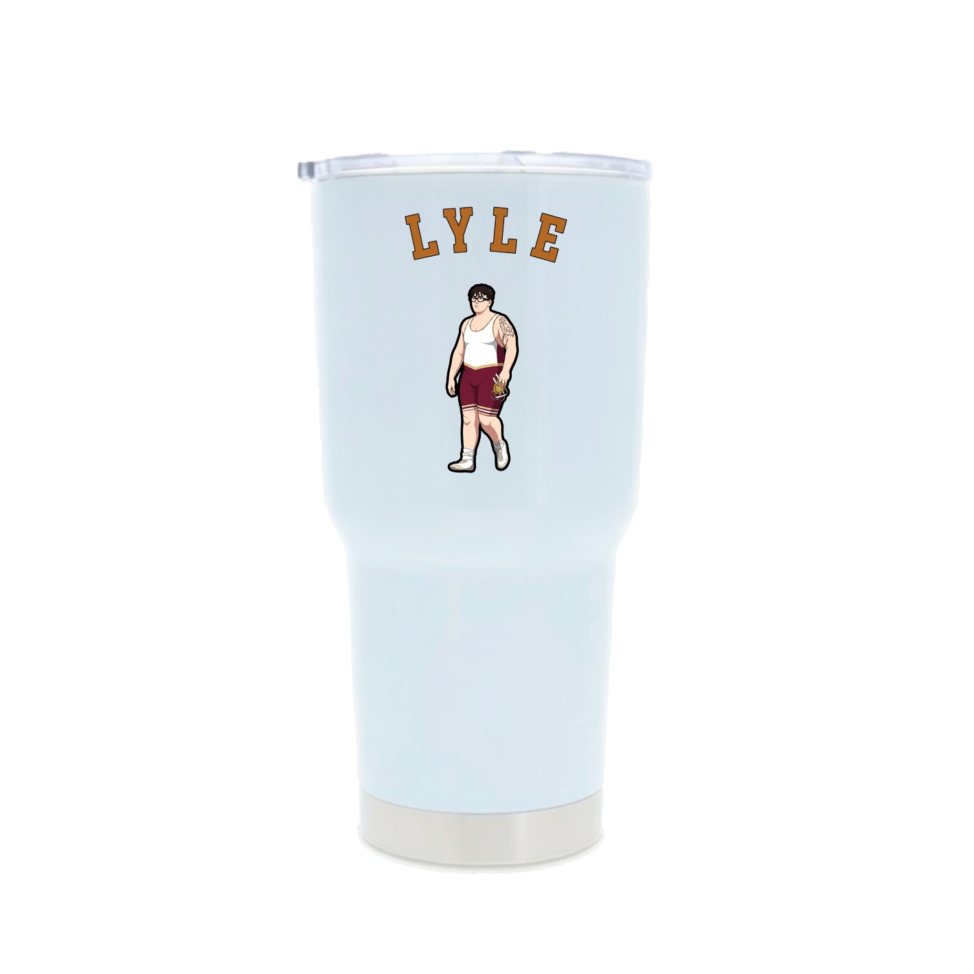 30oz Stainless Steel Tumbler — Shirsey Arch in White