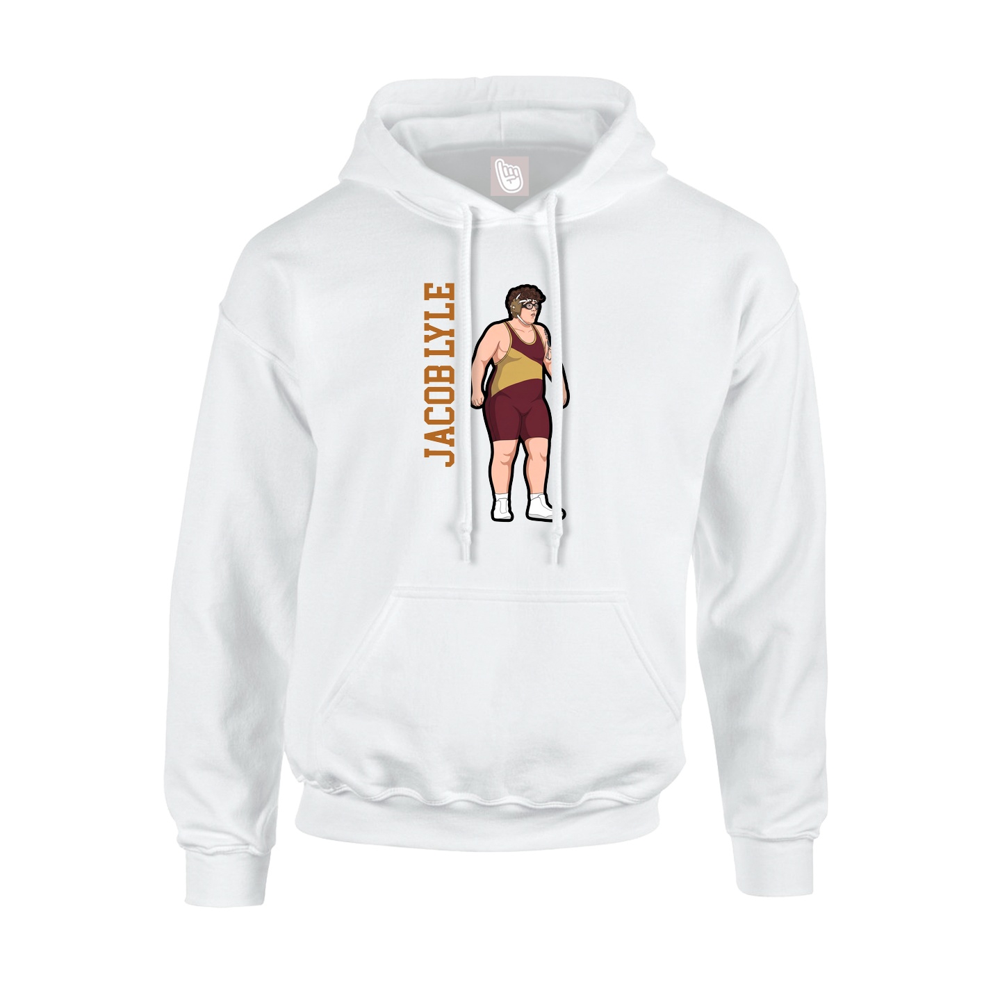 Youth Hoodie — Name Vertical in White