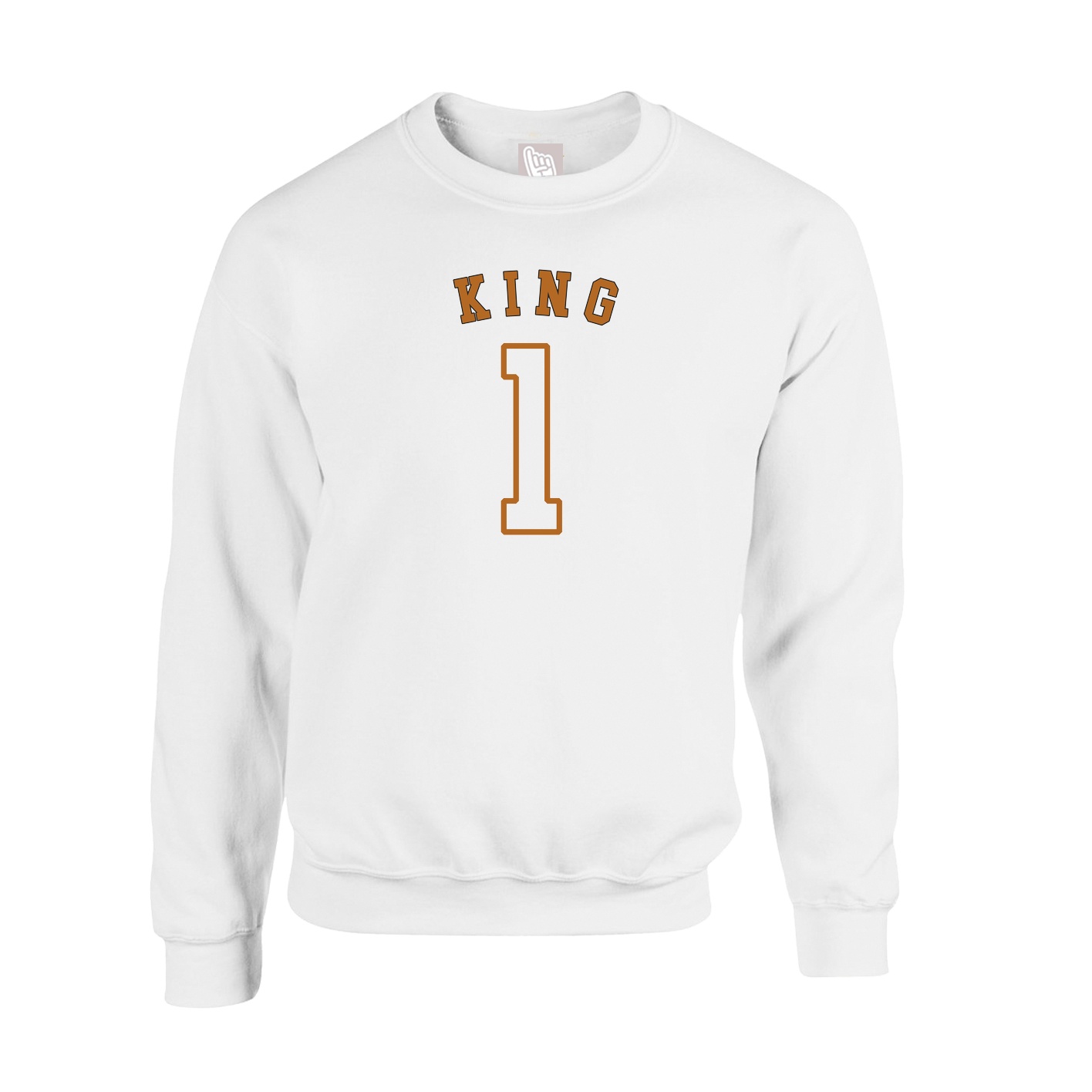 Fleece Crew — Shirsey Arch in White