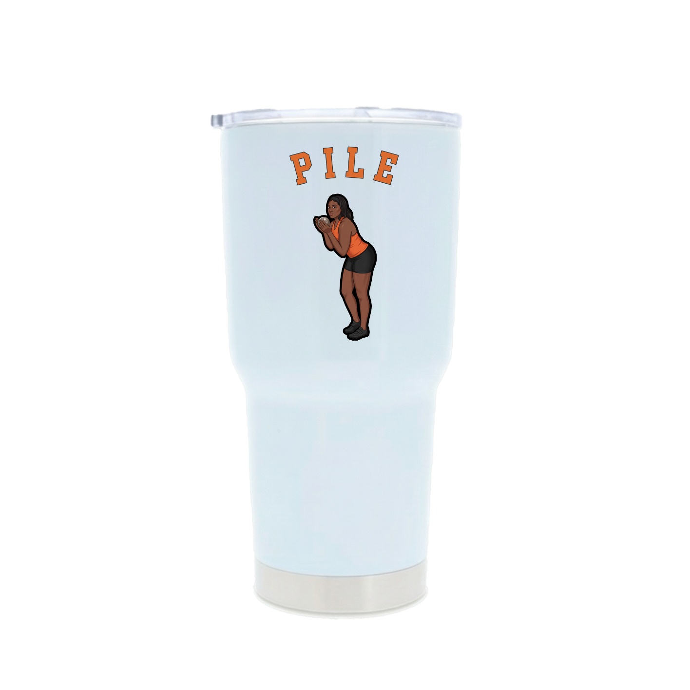 30oz Stainless Steel Tumbler — Shirsey Arch in White