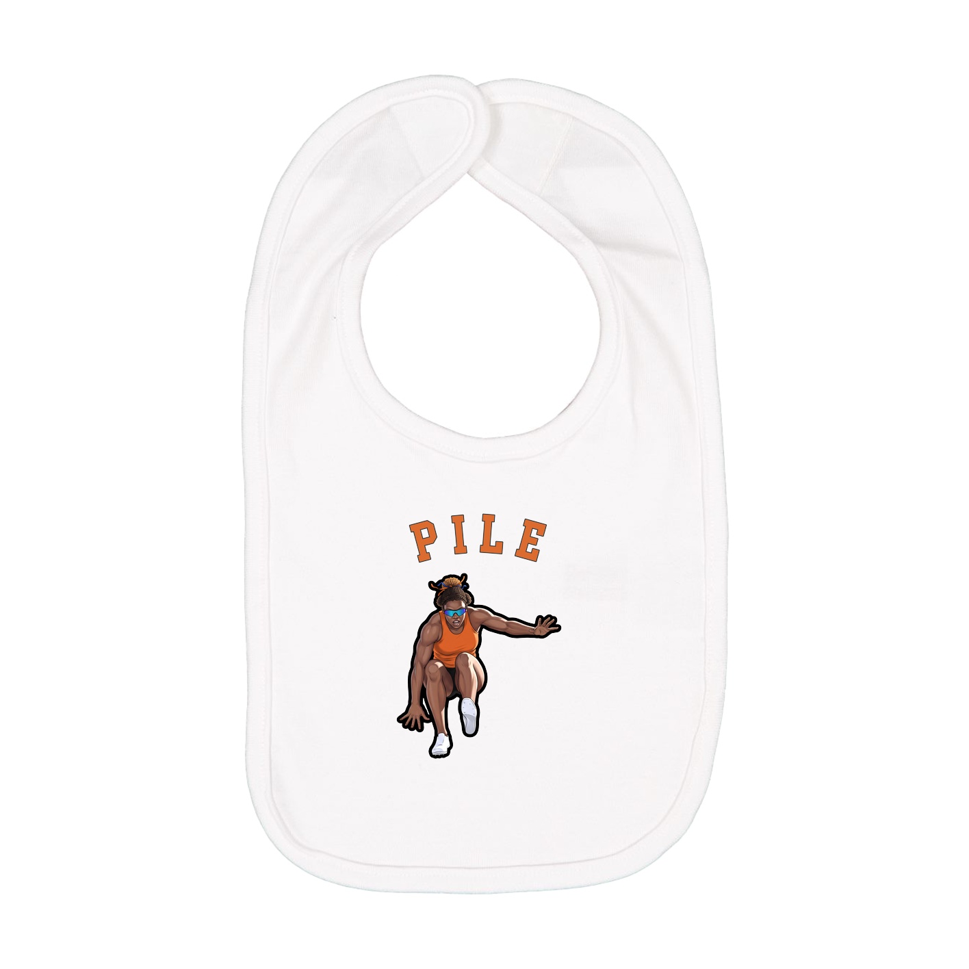 Infant Bib — Shirsey Arch in White