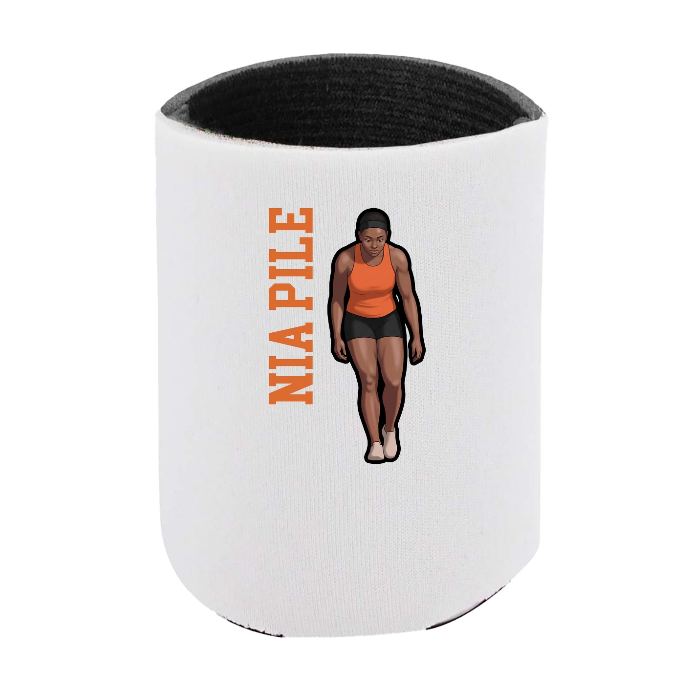 Can Holder — Name Vertical in White