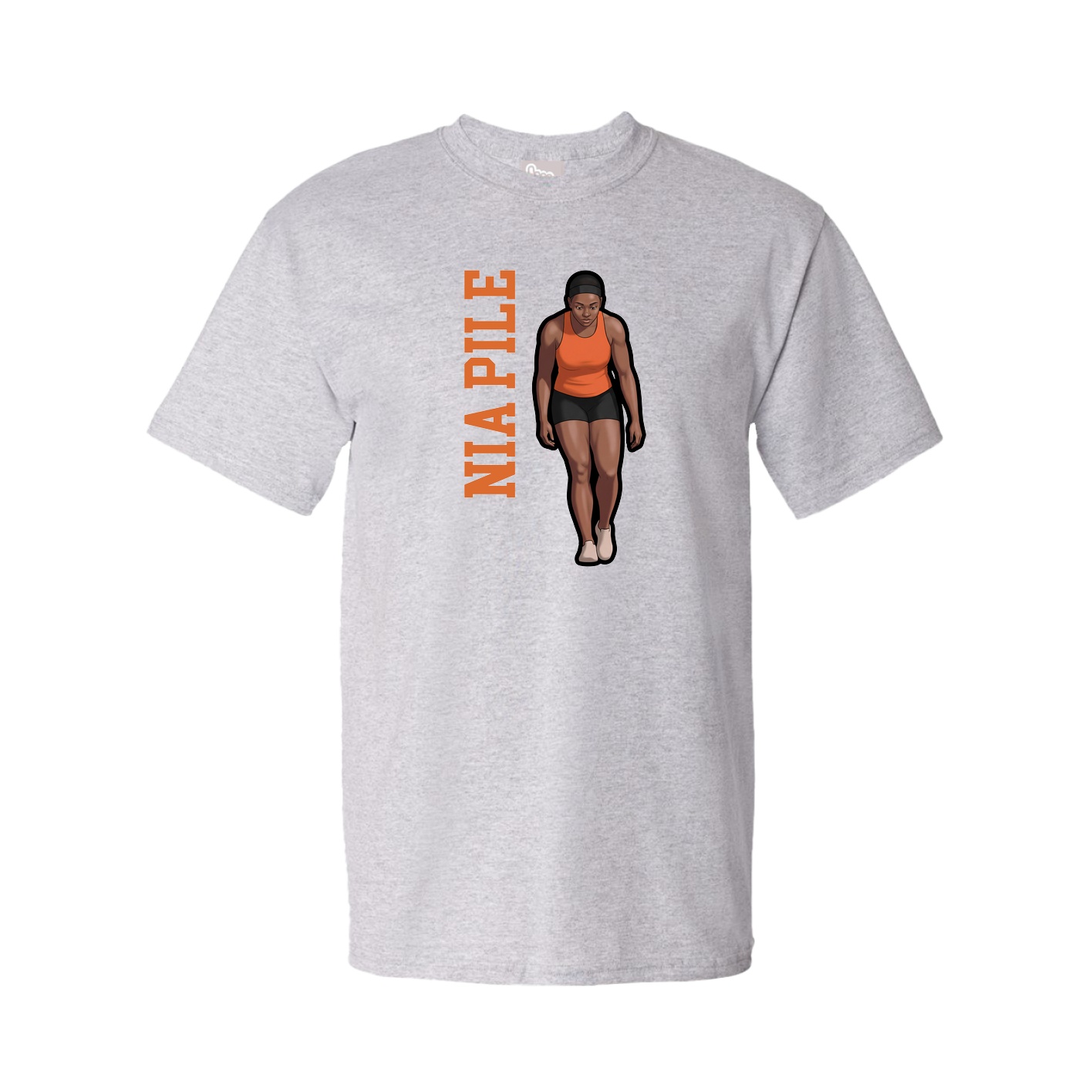 Youth Tee — Name Vertical in Grey