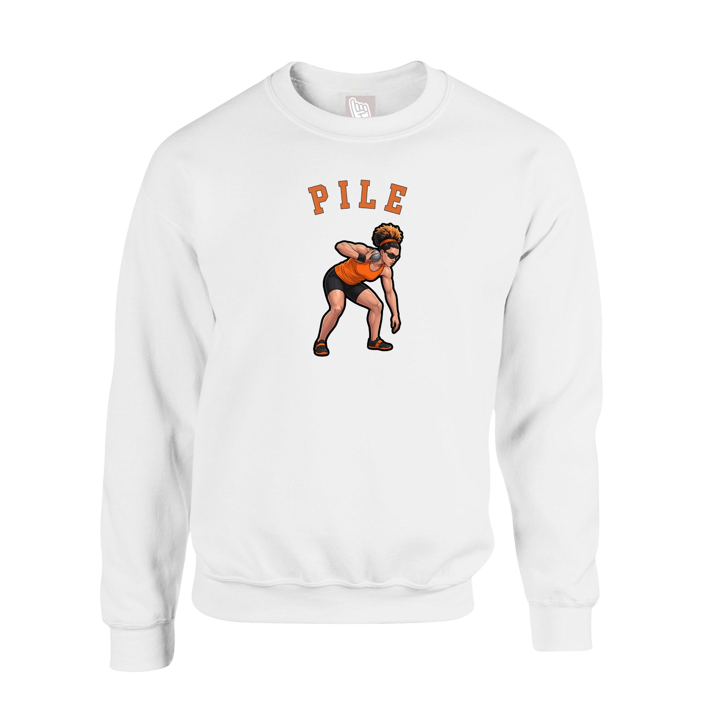 Fleece Crew — Shirsey Arch in White
