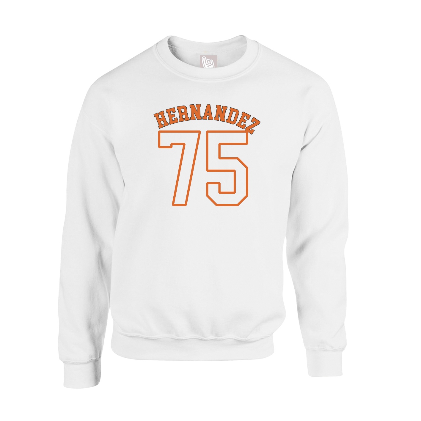 Fleece Crew — Shirsey Arch in White