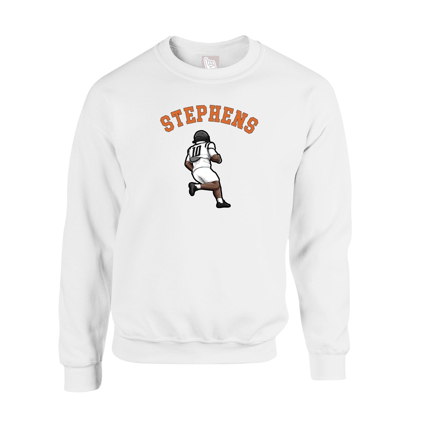 Fleece Crew — Shirsey Arch in White