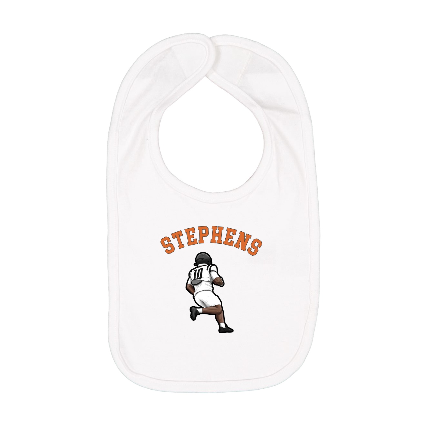 Infant Bib — Shirsey Arch in White