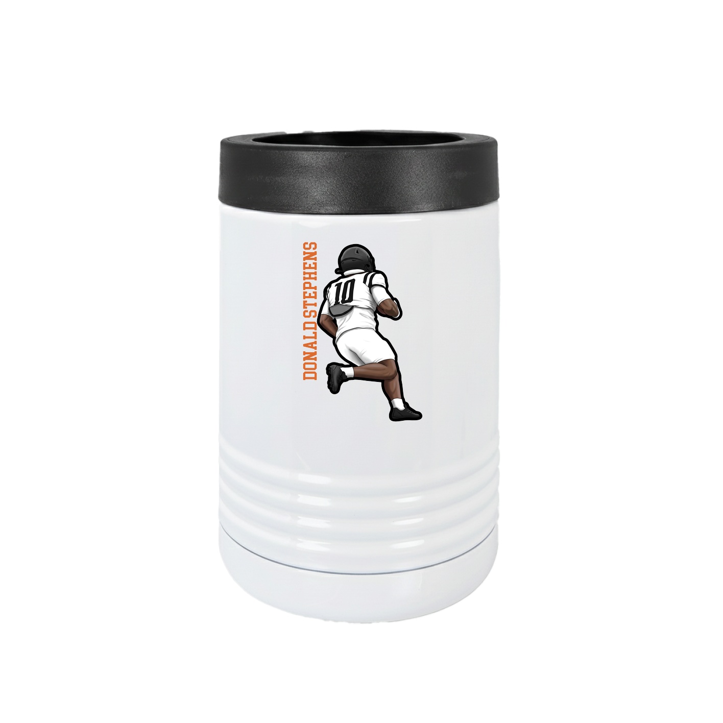 Beverage Holder — Name Vertical in White