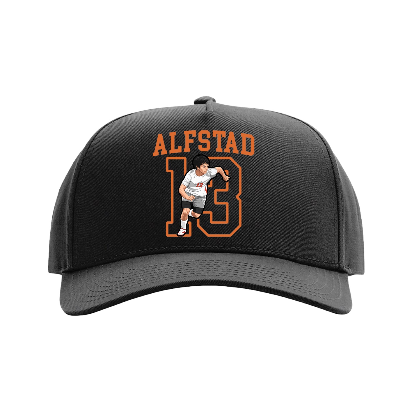 Full Fabric Five-Panel Champ Cap — Shirsey in Black