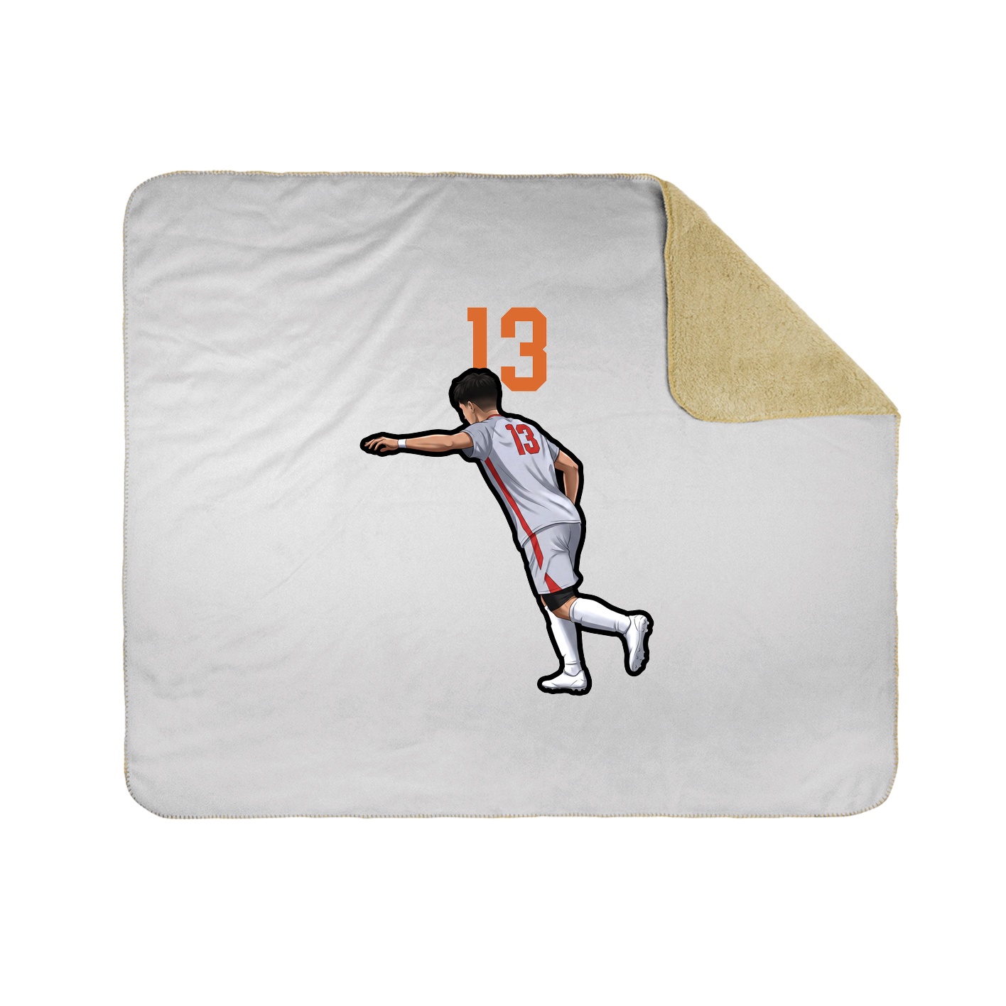 Throw Blanket — Number Top in White