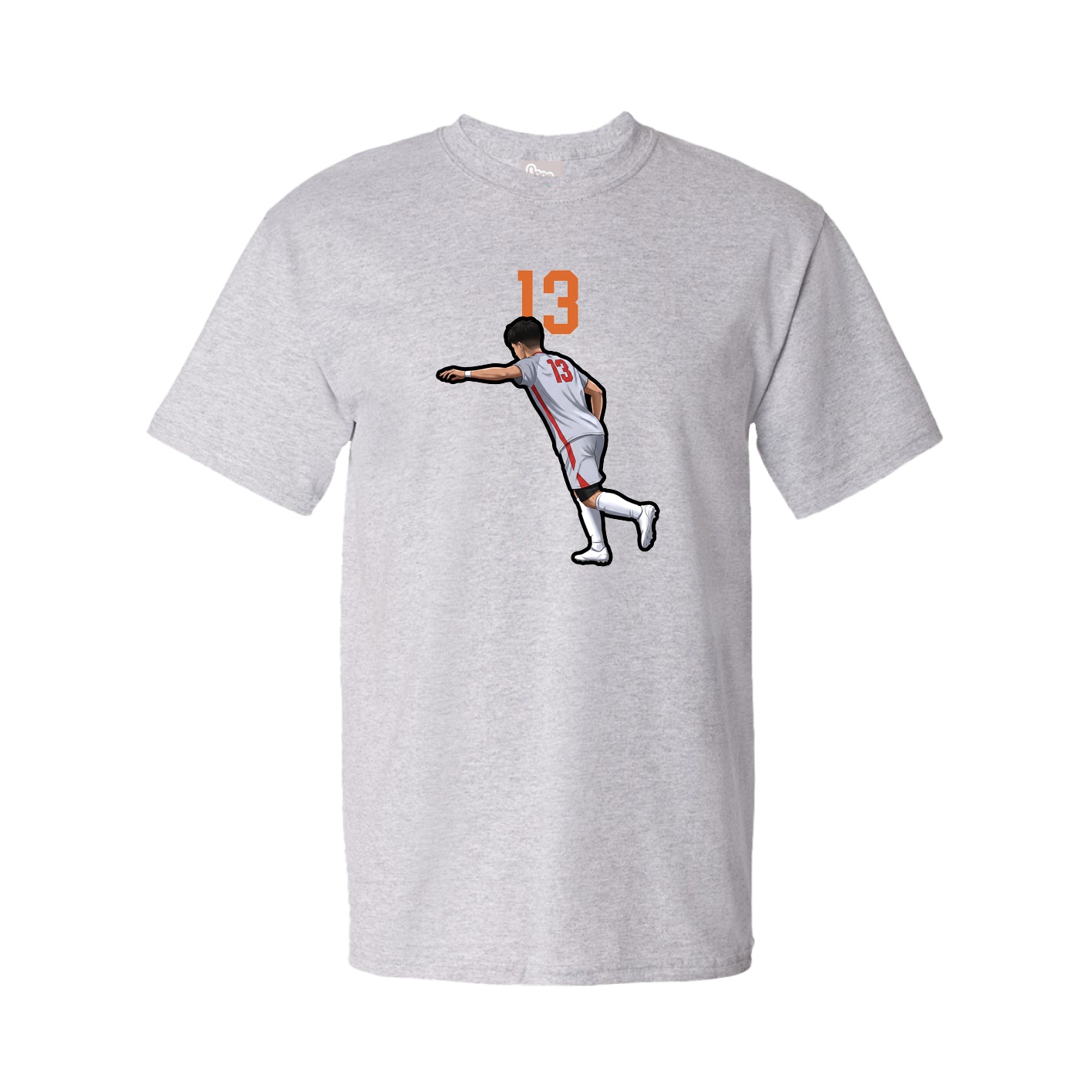 Youth Tee — Number Top in Grey