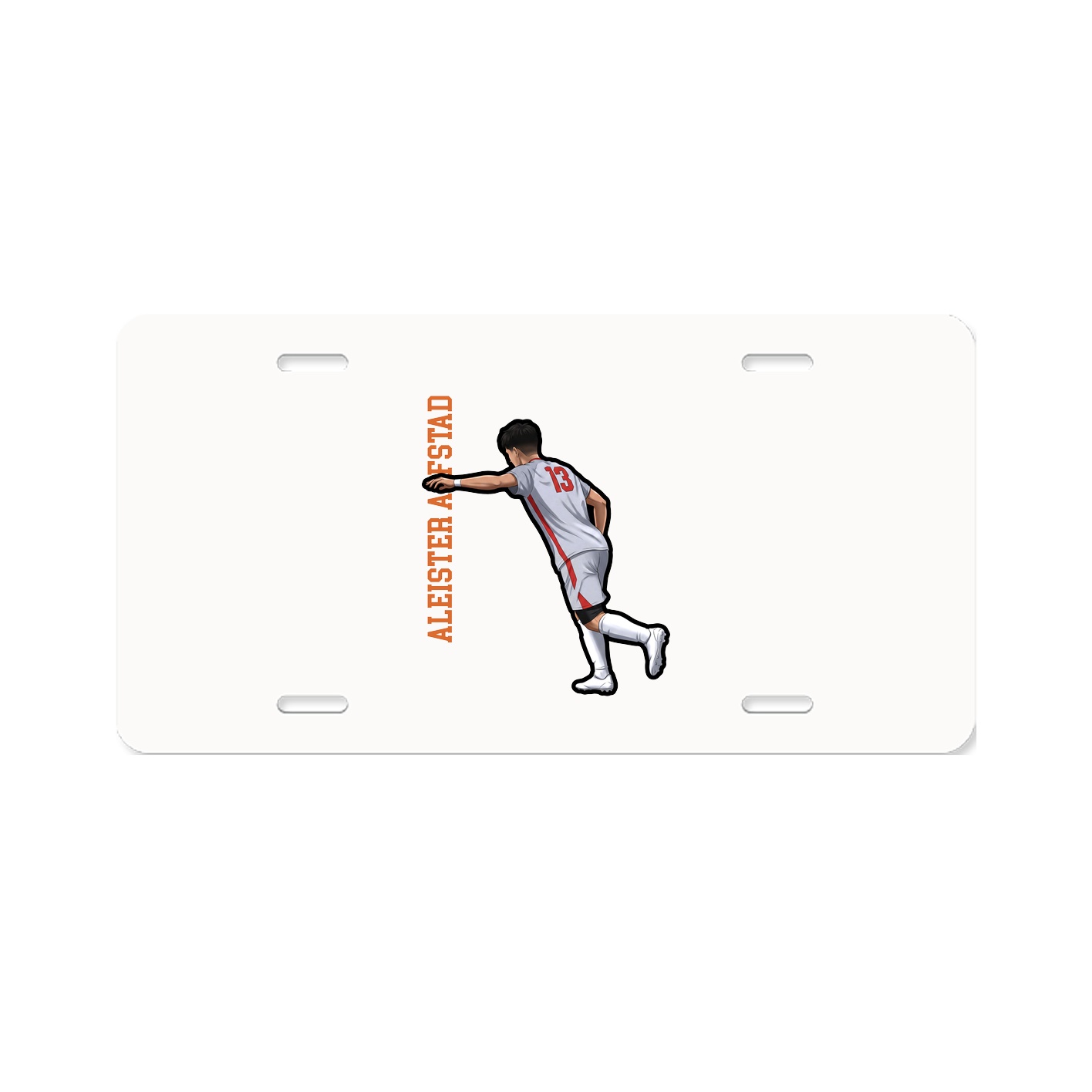 License Plate — Name Vertical in Classic
