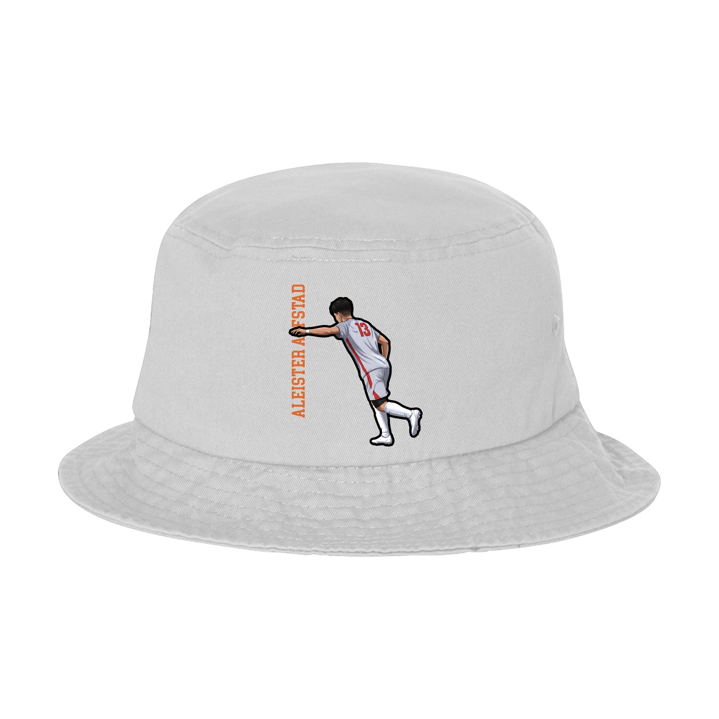 Bucket Cap — Name Vertical in White