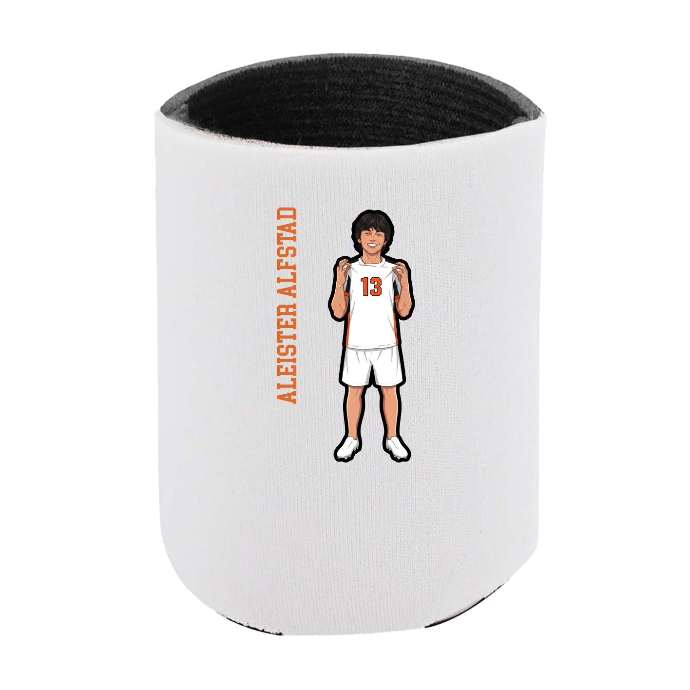 Can Holder — Name Vertical in White